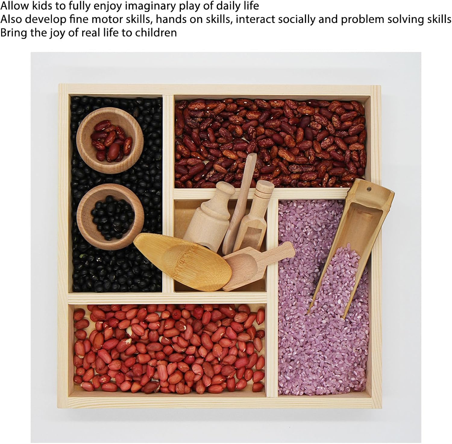 Tnfeeon Contenitore Sensoriale in Legno - immagine 6