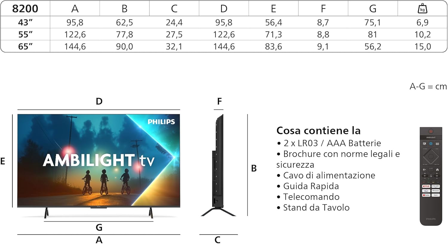 Philips Ambilight 43PUS8200 4K LED Smart TV 43'' - immagine 3
