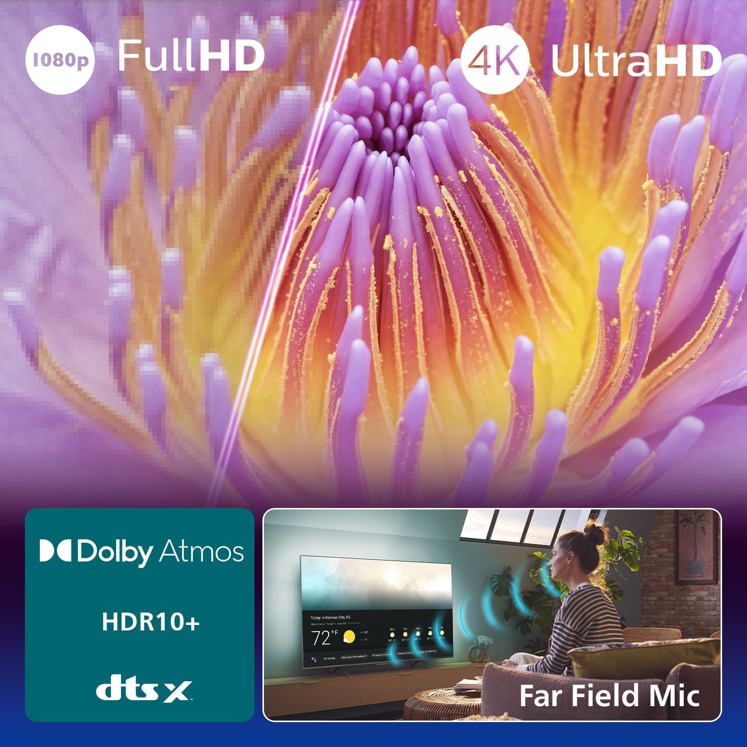 Philips Ambilight 43PUS8200 4K LED Smart TV 43'' - immagine 4