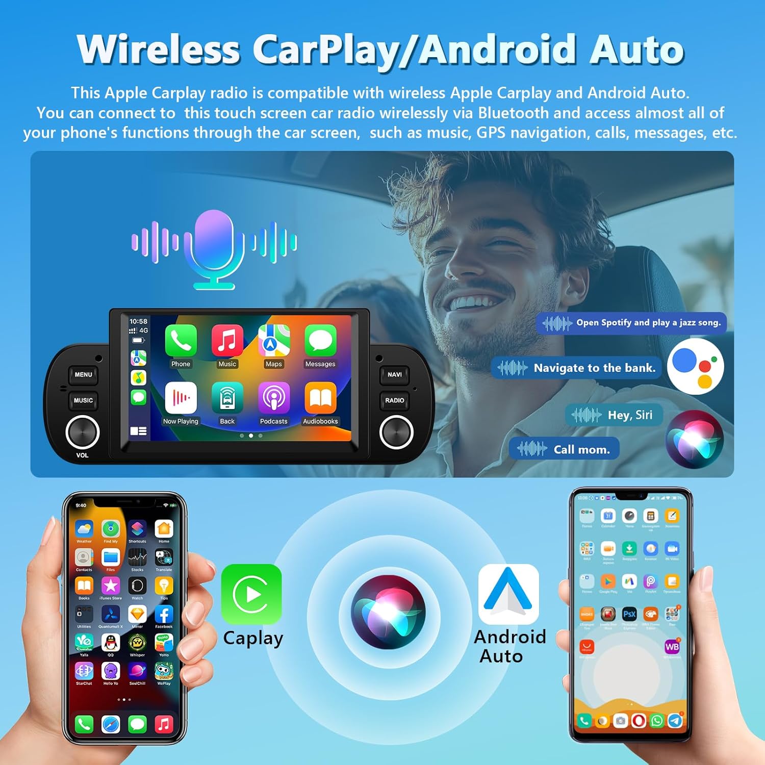 Motorsi Autoradio Carplay per Fiat Panda (2013-2020) - immagine 5