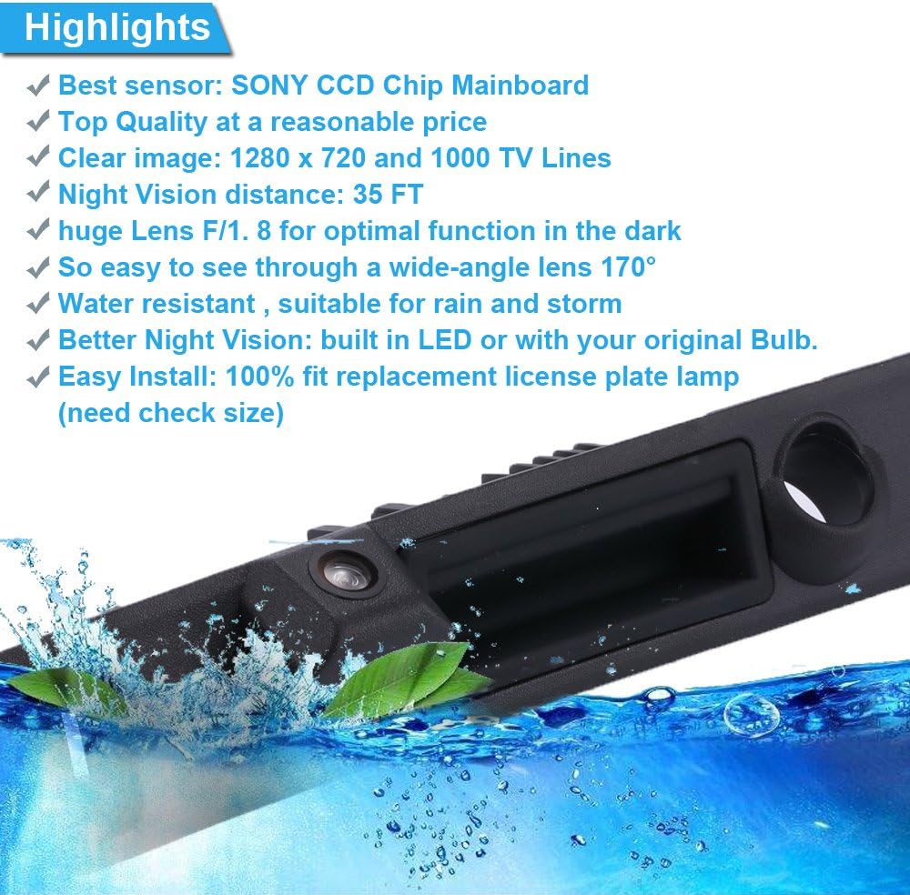 Telecamera retromarcia con luce targa per Audi - immagine 7