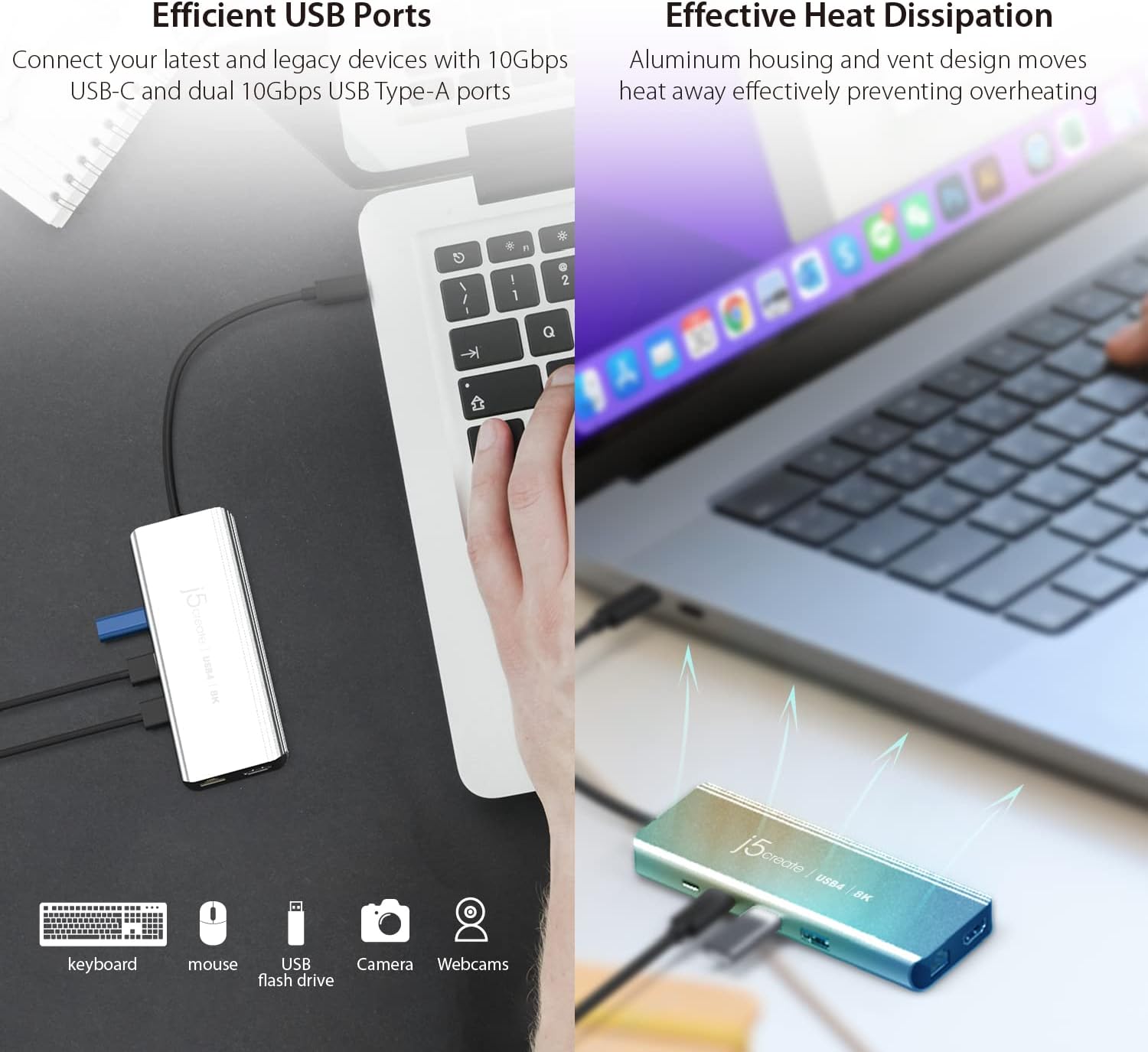 J5create USB4 8K Multi-Port Hub 6 in 1 - immagine 6