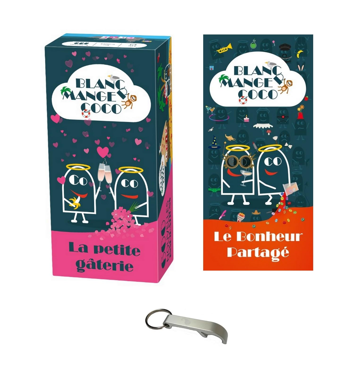 Set da mangiare in cocco con felicità condivisa