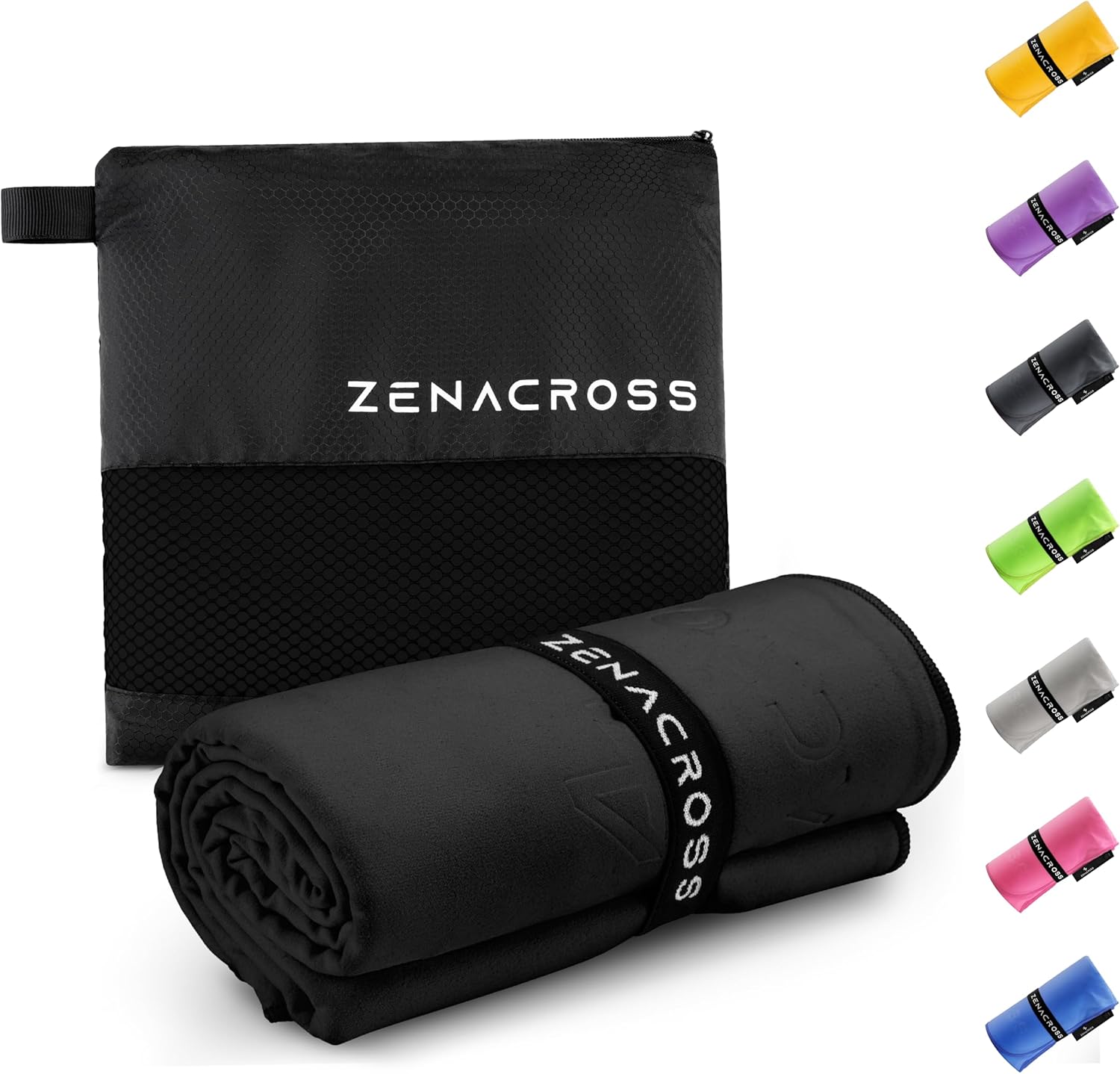 Zenacross Asciugamano Palestra Microfibra 50x100cm, Nero - immagine 1