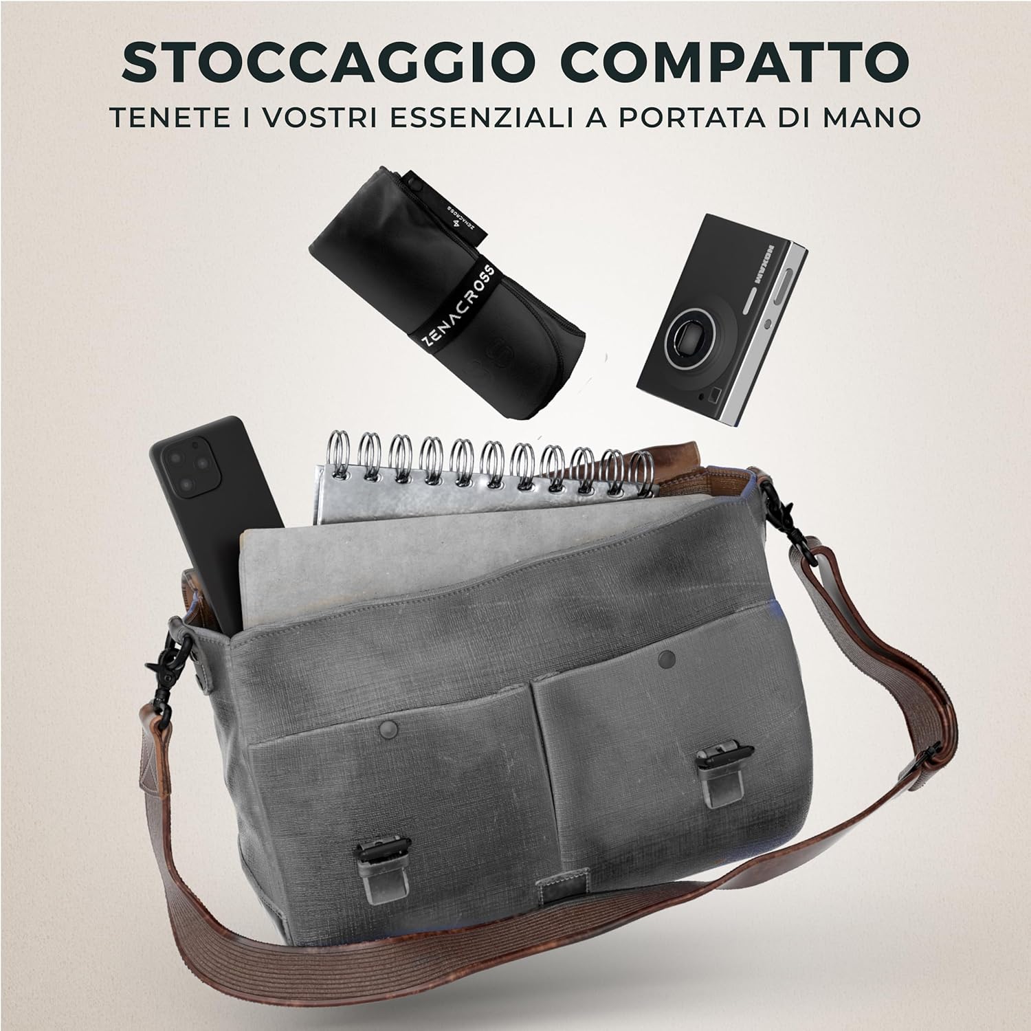 Zenacross Asciugamano Palestra Microfibra 50x100cm, Nero - immagine 3