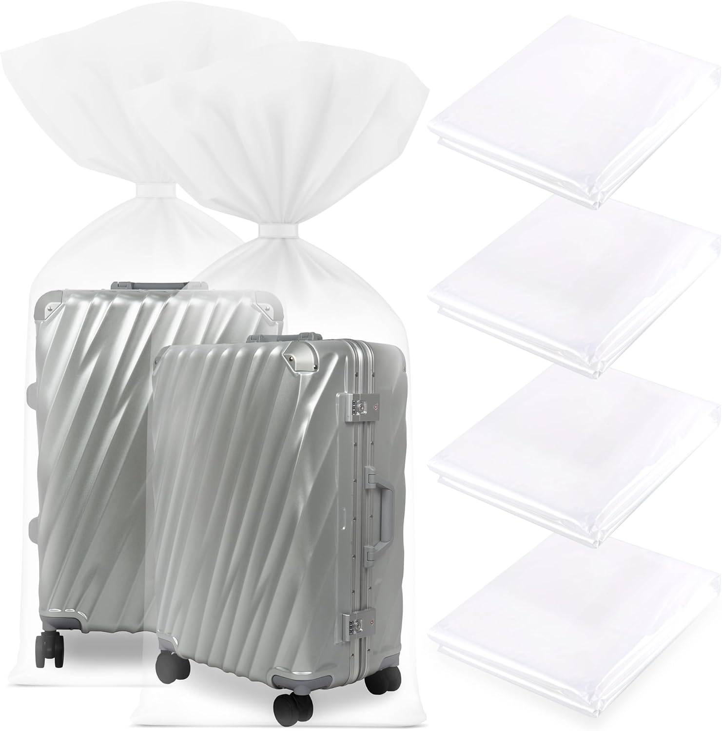 Hejo Sacchetti Plastica Trasparenti Extra Grandi (4 Pezzi) - immagine 1