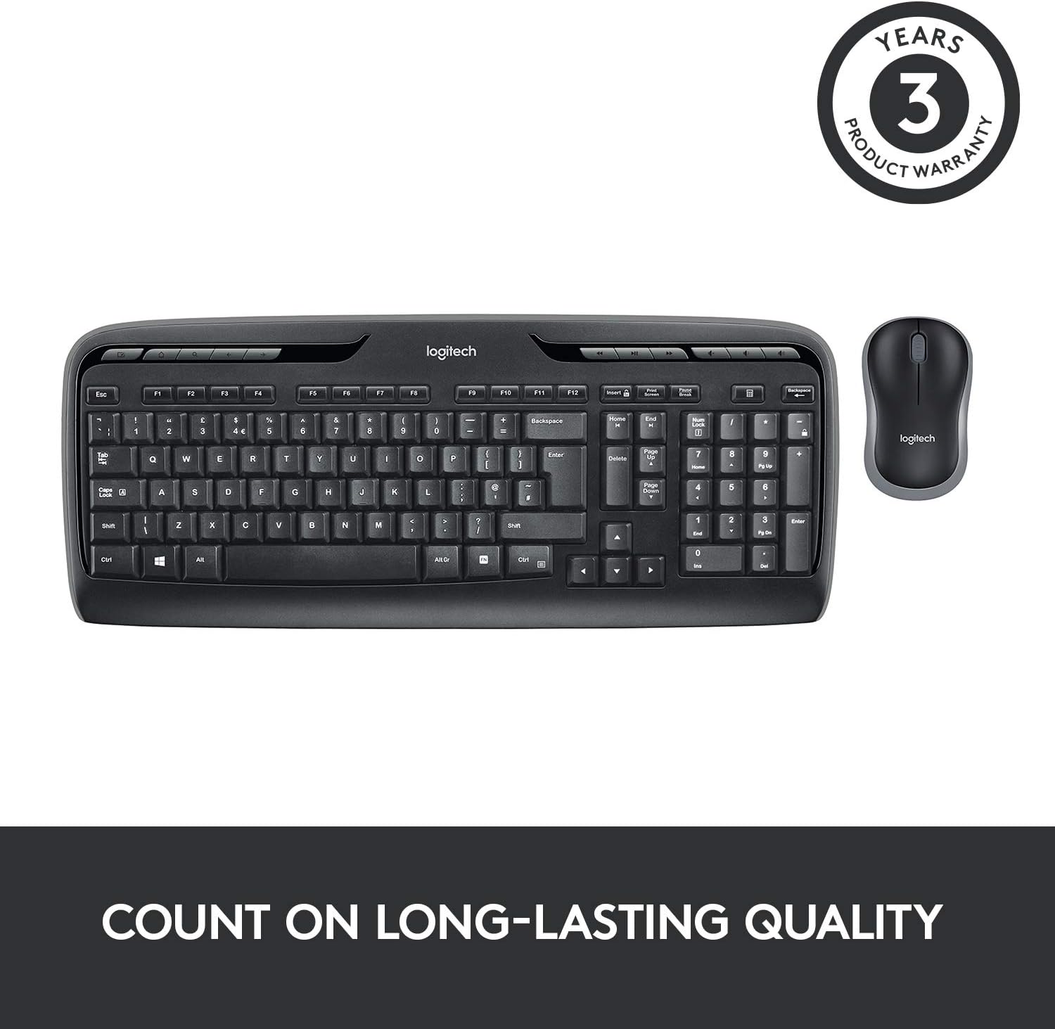 Logitech MK330 Kit Tastiera e Mouse, Layout Scandinavo Qwerty - immagine 4