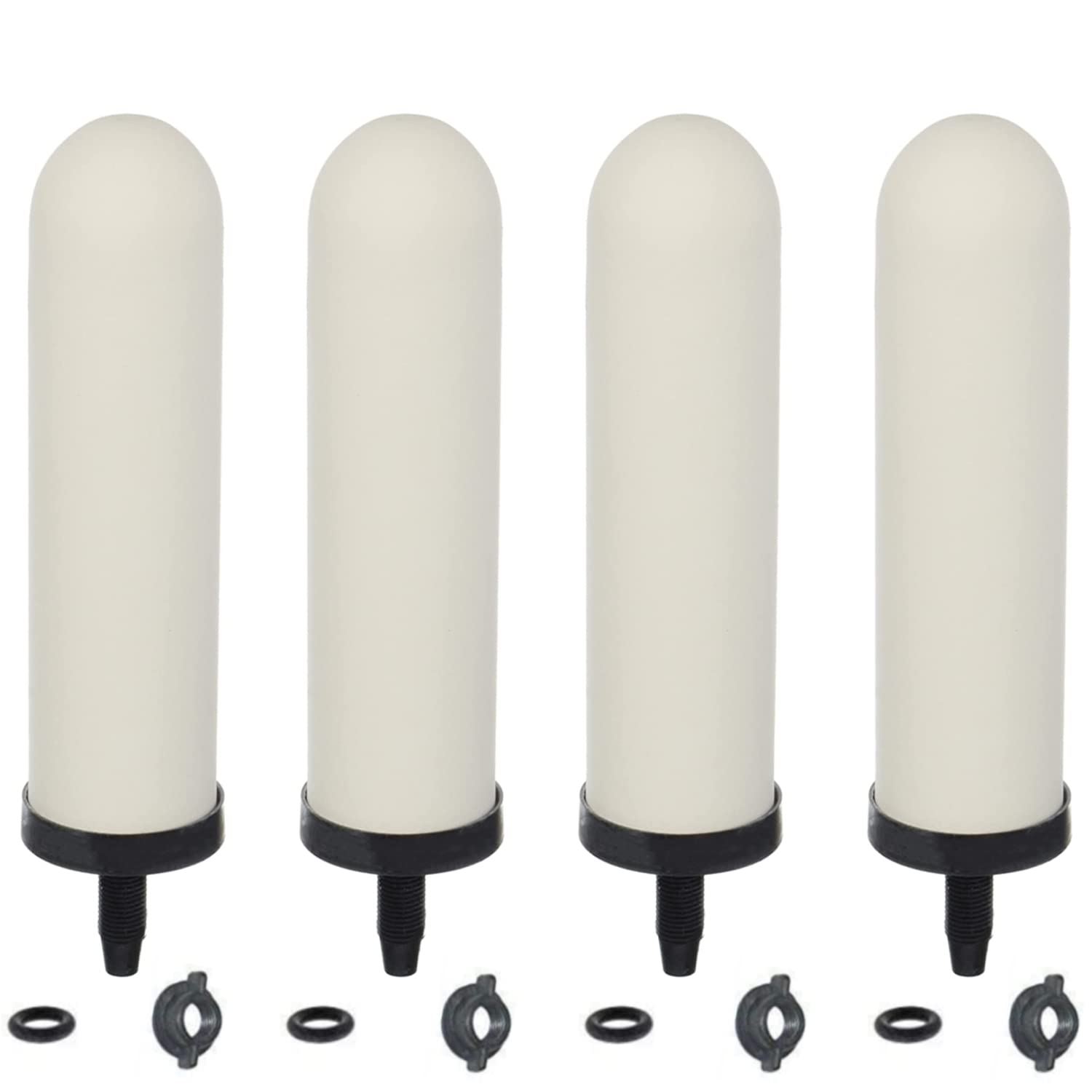 HUINING 4 Filtri Ricambio Ceramica 17,8 cm con Carbone Attivo