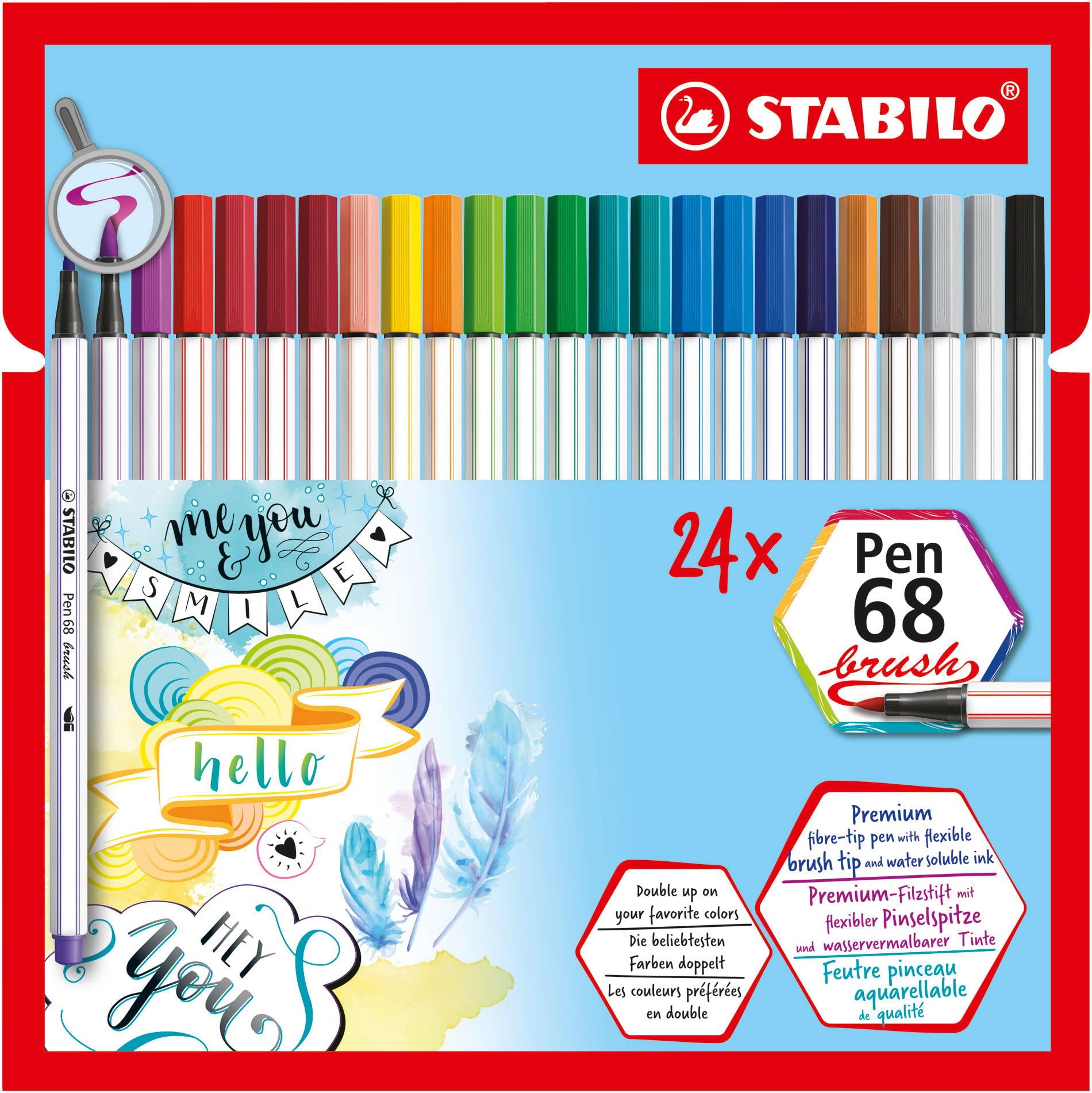 Stabilo Pen 68 brush - Pennarello Premium Punta a Pennello