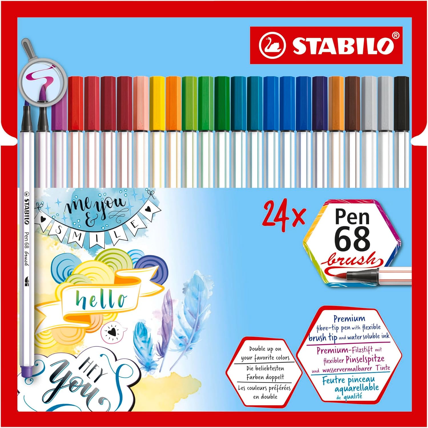 Stabilo Pen 68 brush - Pennarello Premium Punta a Pennello - immagine 1