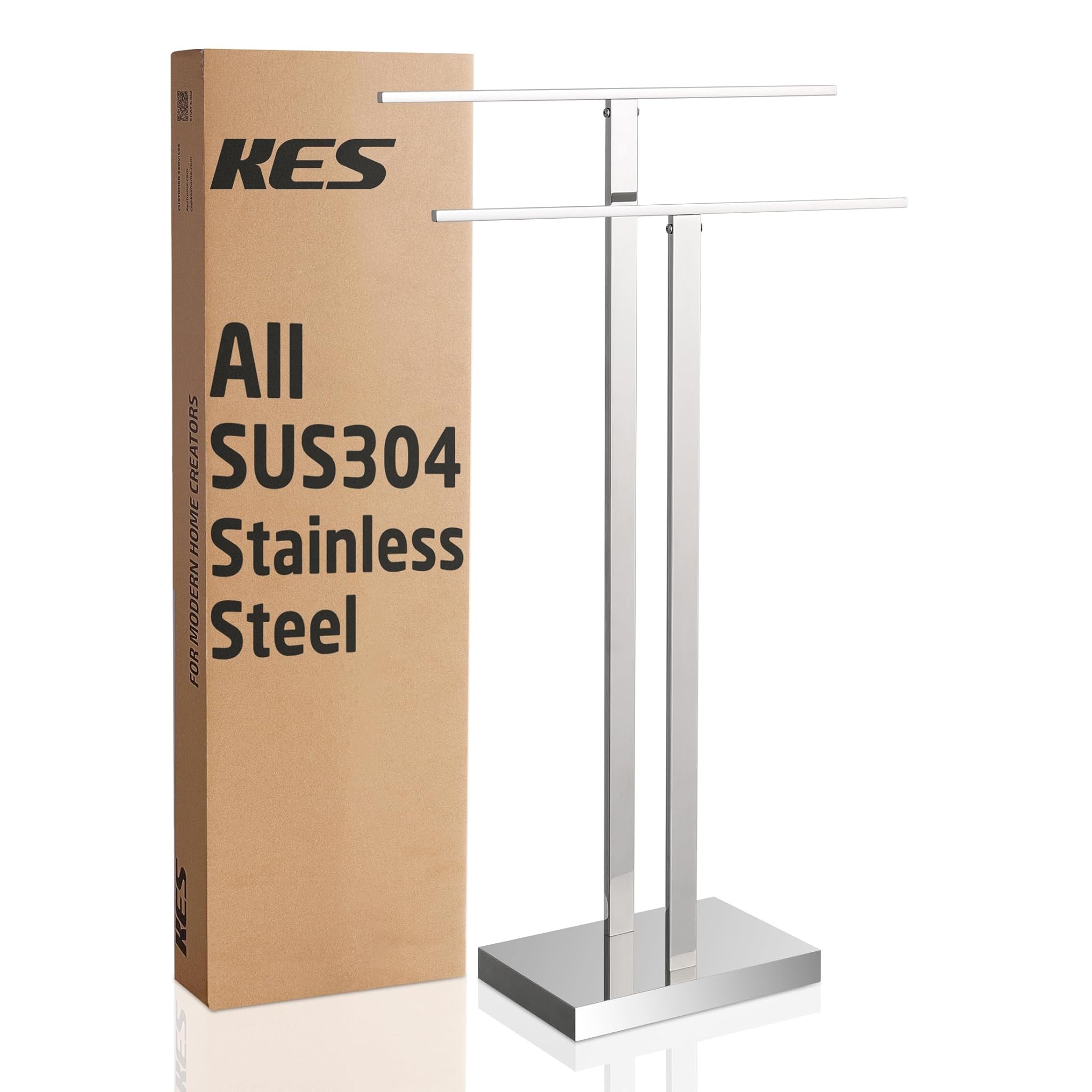 Kes Porta Asciugamani Bagno da Pavimento 2 Barre