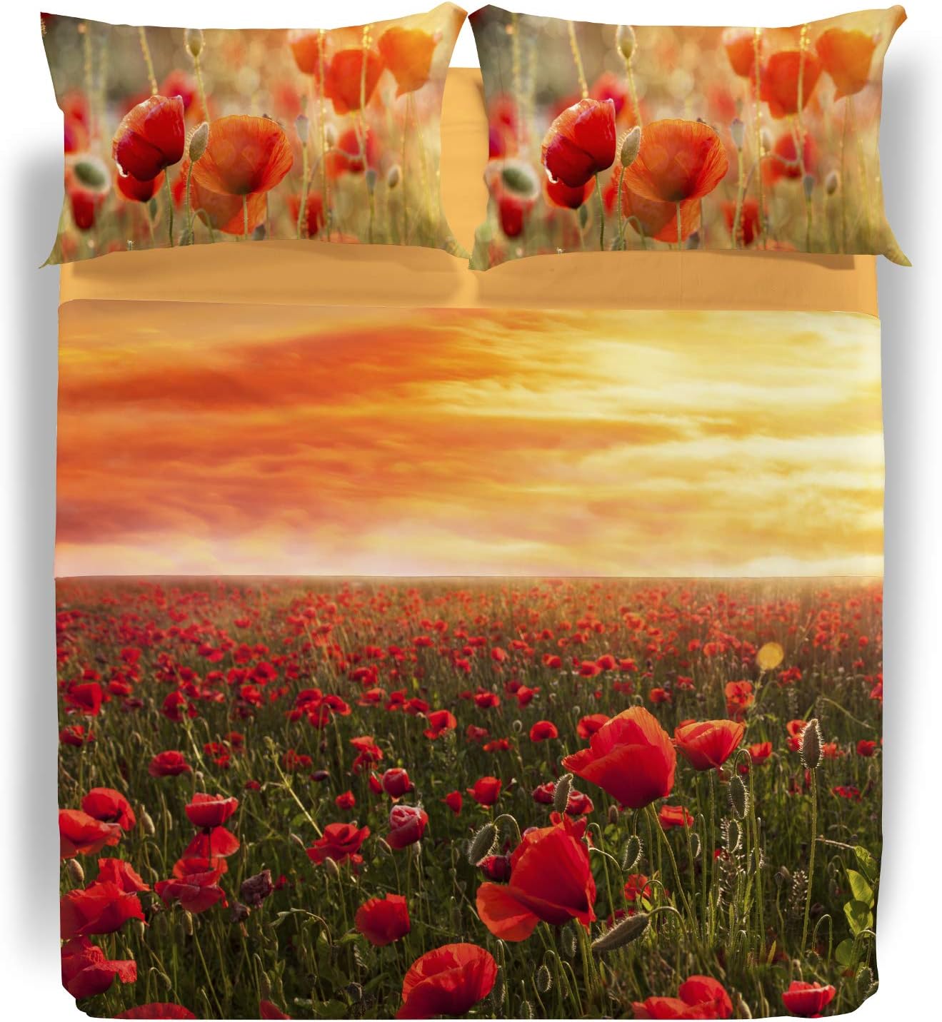 Caleffi Completo lenzuola copriletto MATRIMONIALE Art. CAMPO DI PAPAVERI - immagine 1