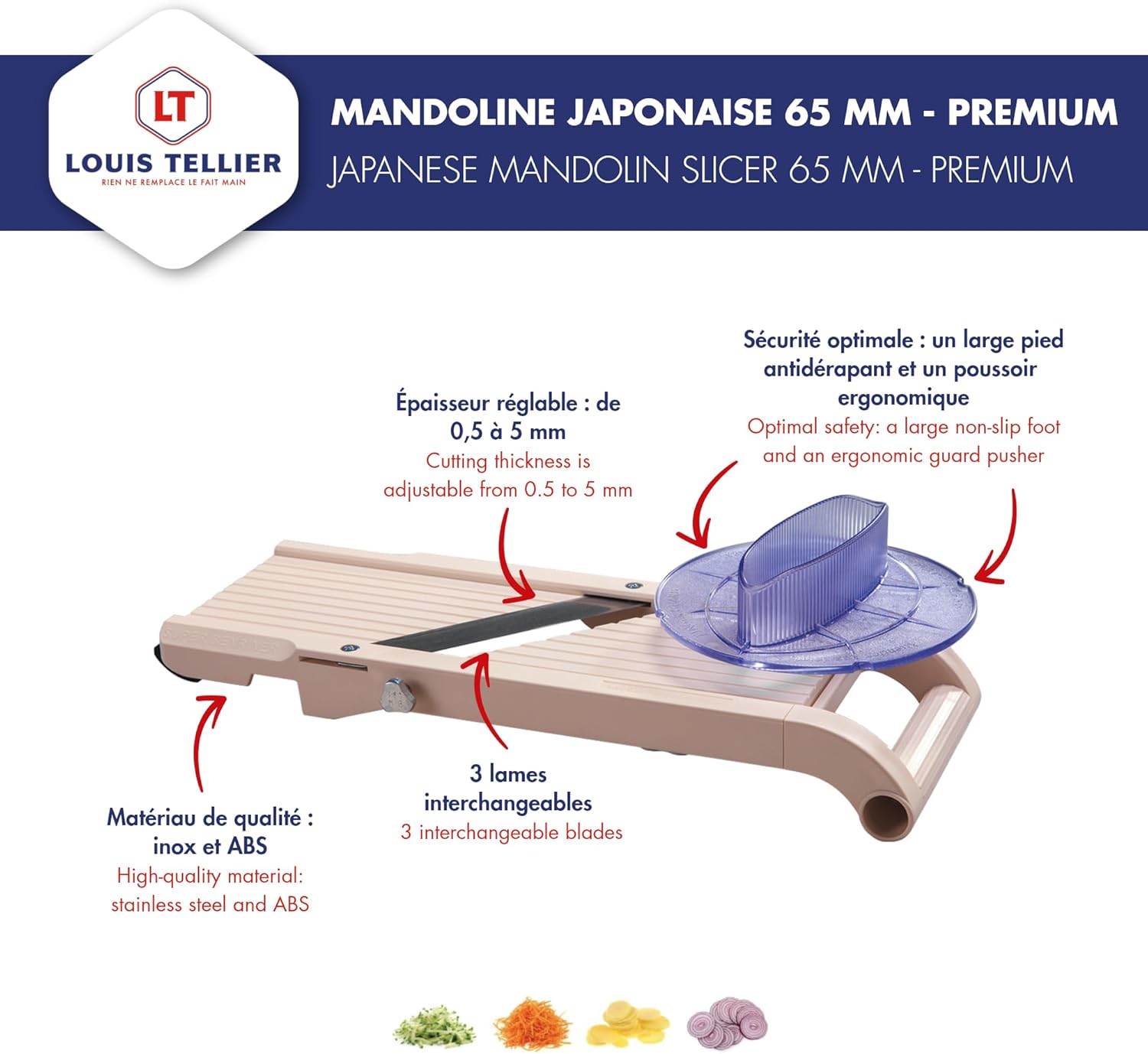 BENRINER Mandolina Giapponese Premium 65mm - immagine 2