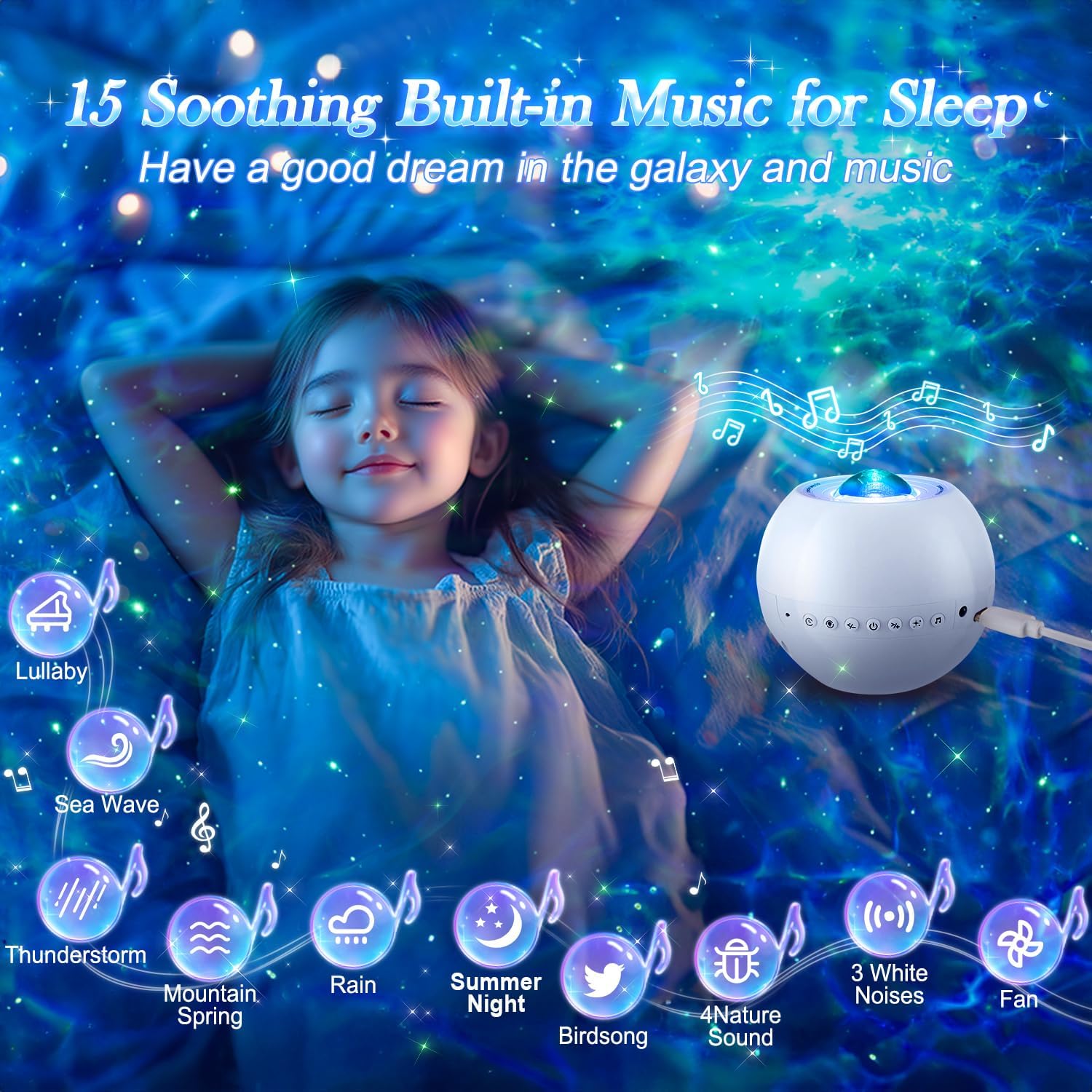 Proiettore Cielo Stellato per Bambini con Bluetooth - immagine 3