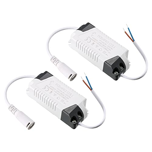 QUARKZMAN 18-25W LED Driver x 2pz Carbonio Acciaio Potenza Alimentazione Trasformatore Costante Corrente 300mA per LED Luce, Computer Progetto, Esterno Luce, [Grigio]
