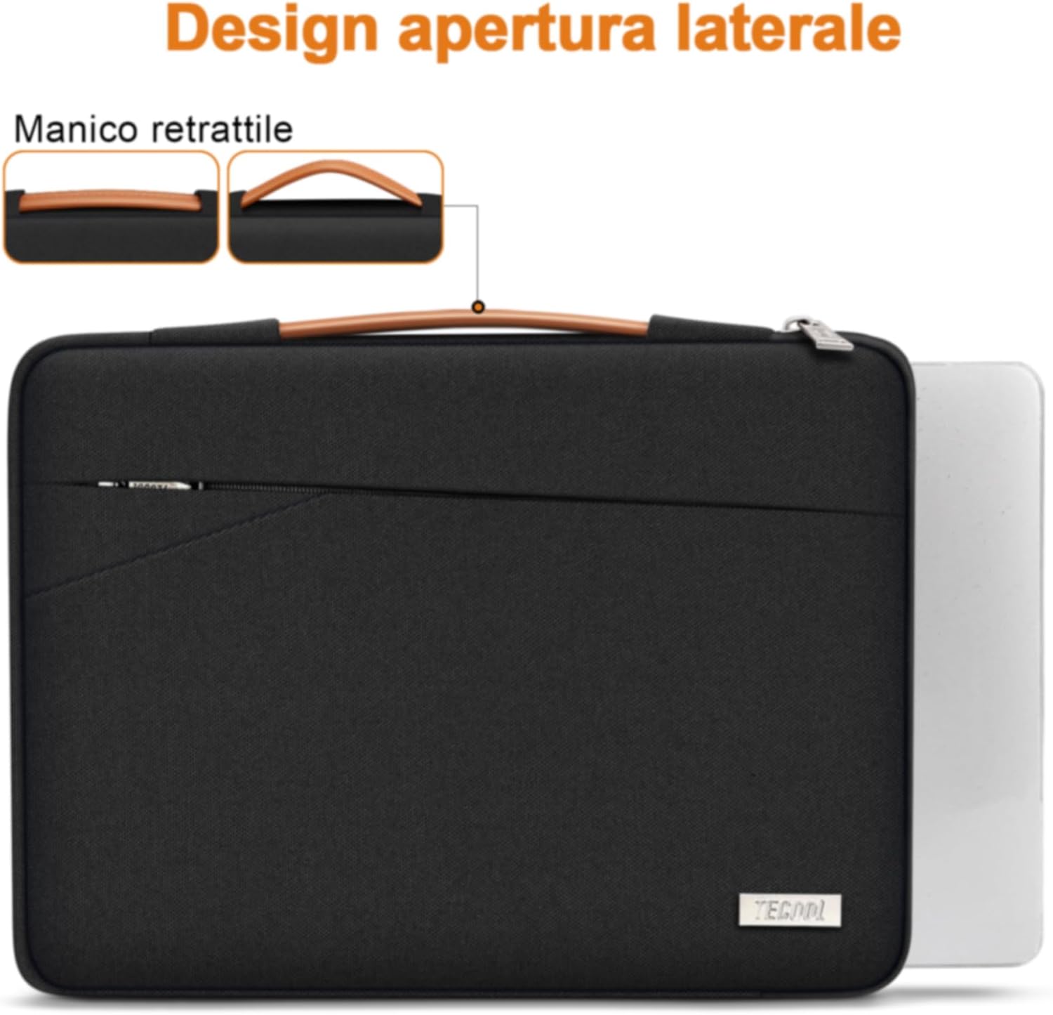 TECOOL Custodia PC Portatile 16 Pollici, Nero - immagine 5