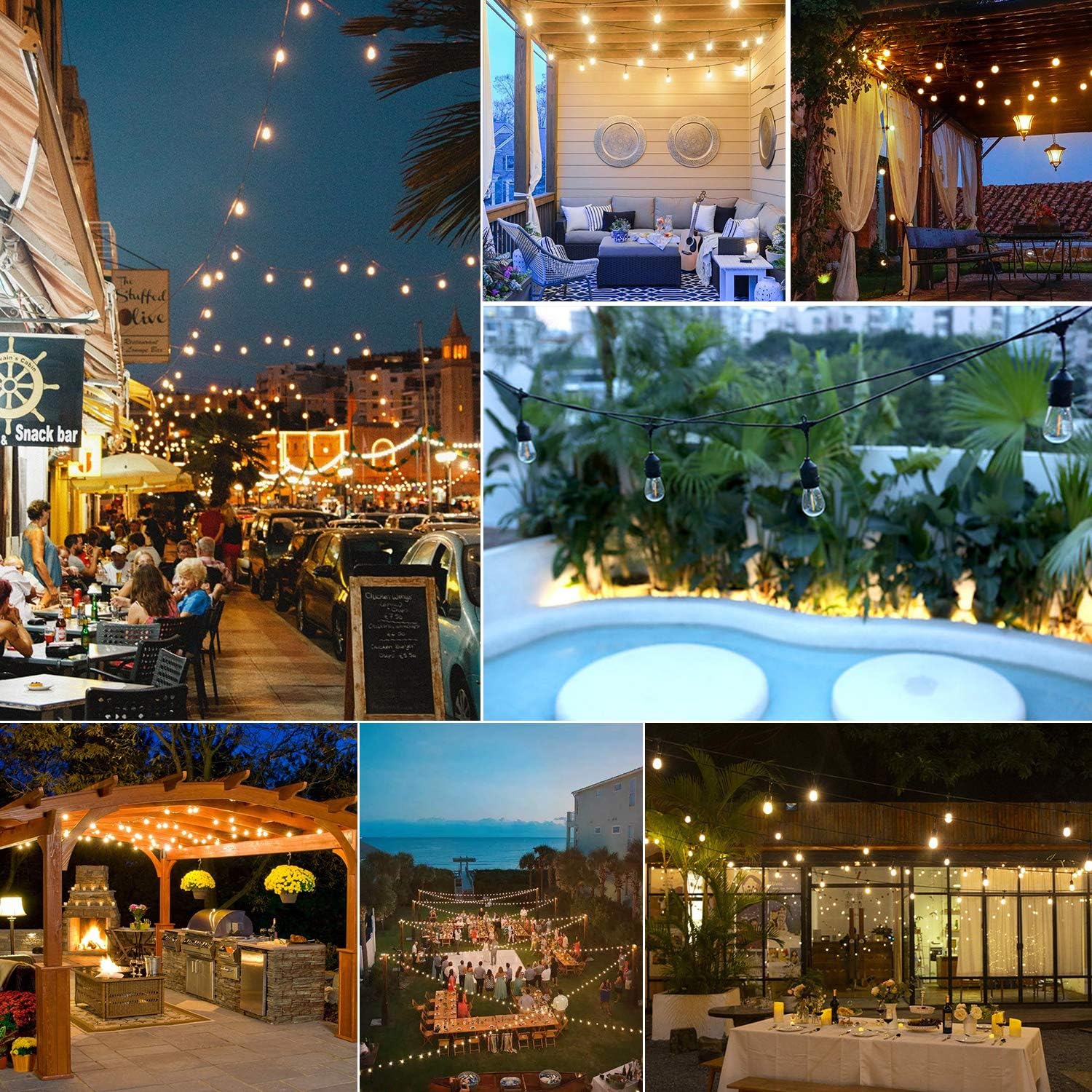 Zotoyi Catena Luminosa Esterno 15M con 15+1 LED S14 - immagine 6