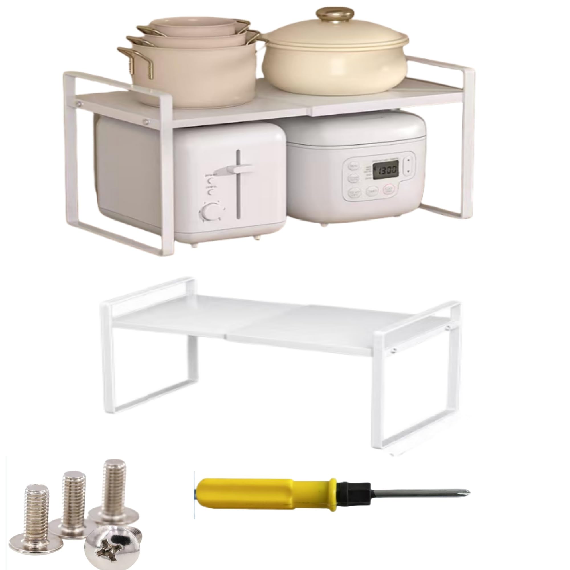 Porta Piatti e Stoviglie Allungabile 25-45x27x25cm