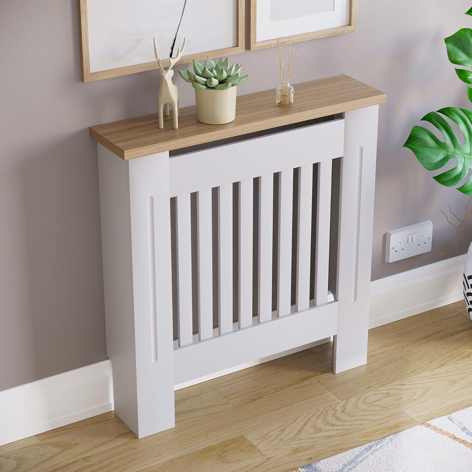 Vida Designs Arlington Copertura Termosifone MDF, Bianco - immagine 6