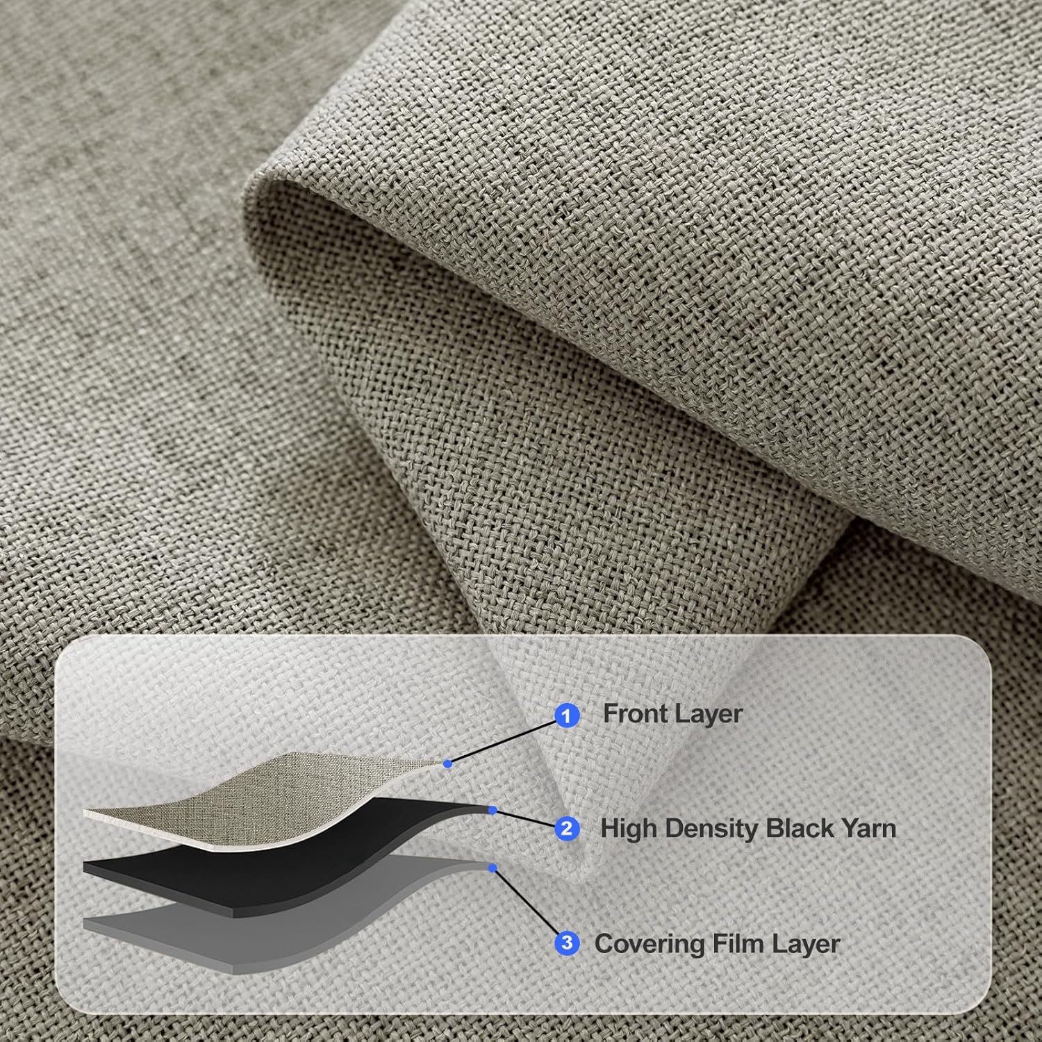 Tende Per Interni 140x225cm - Termiche Isolanti, Naturale - immagine 3