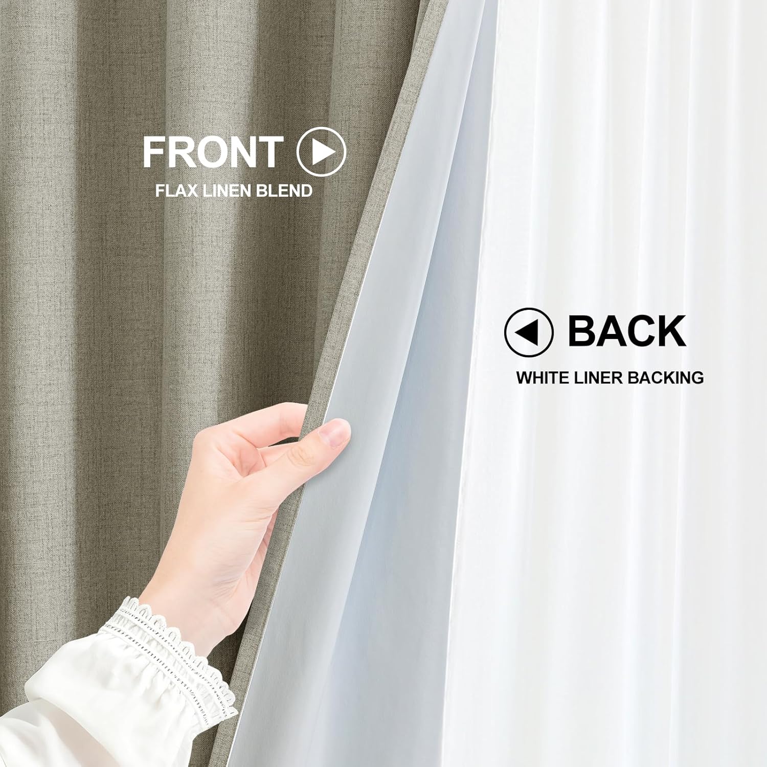 Tende Per Interni 140x225cm - Termiche Isolanti, Naturale - immagine 4