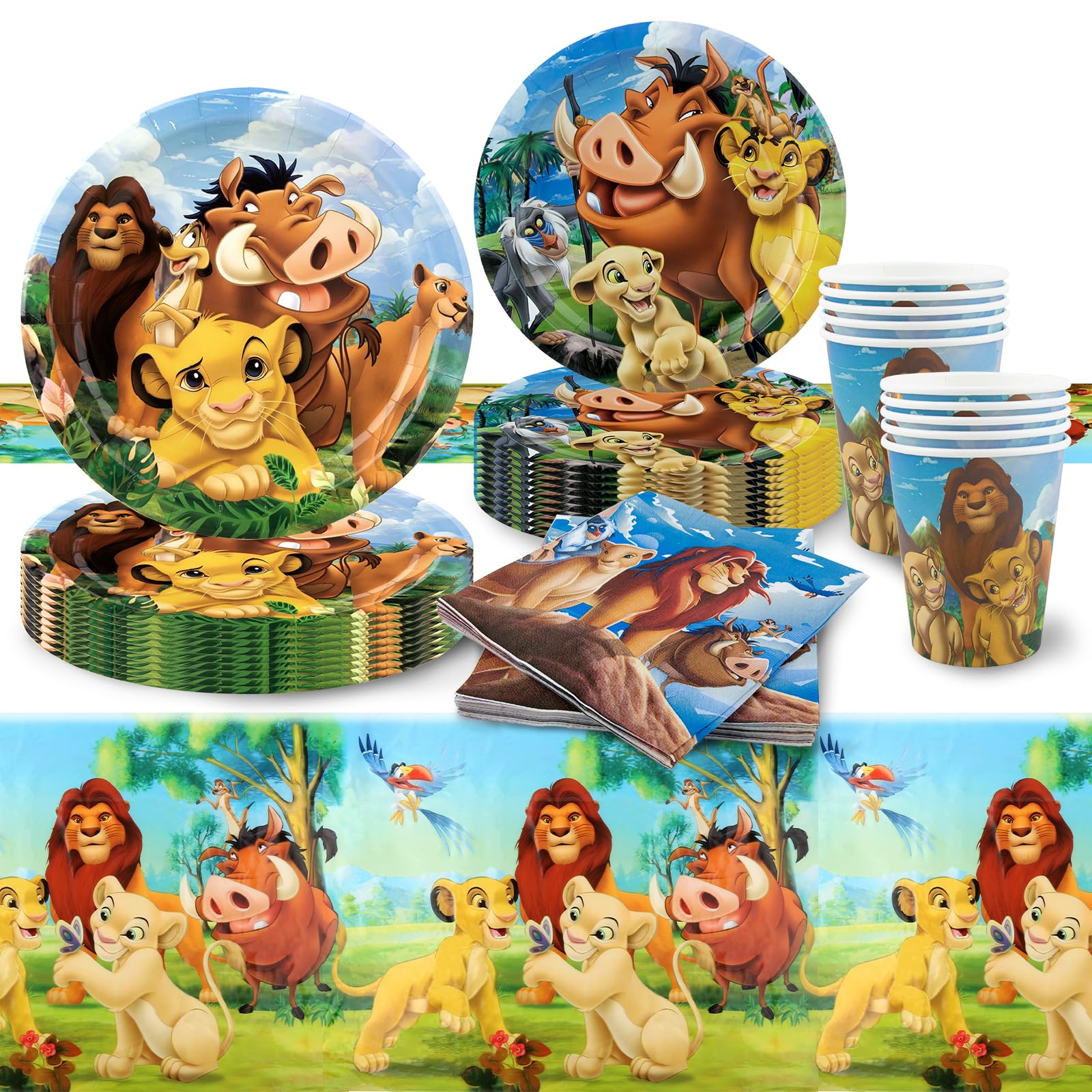 Lion-king - Decorazione Compleanno 52 Pezzi