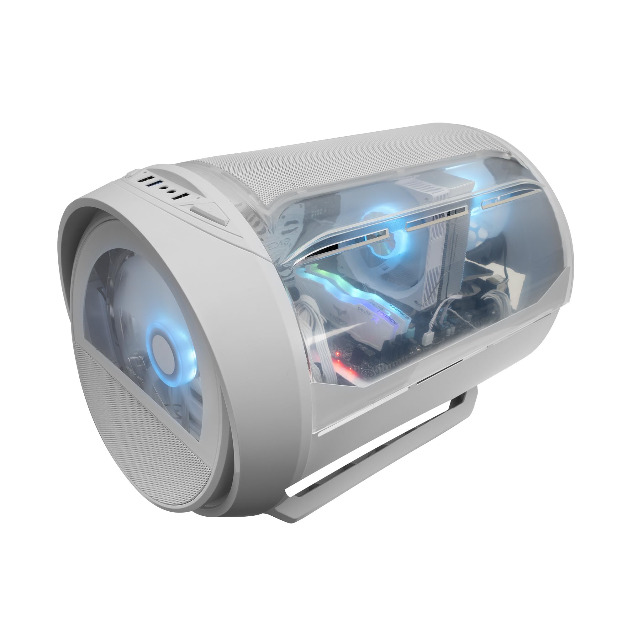 Mars Gaming MC-CYLON - Case Gaming MicroATX, Bianco