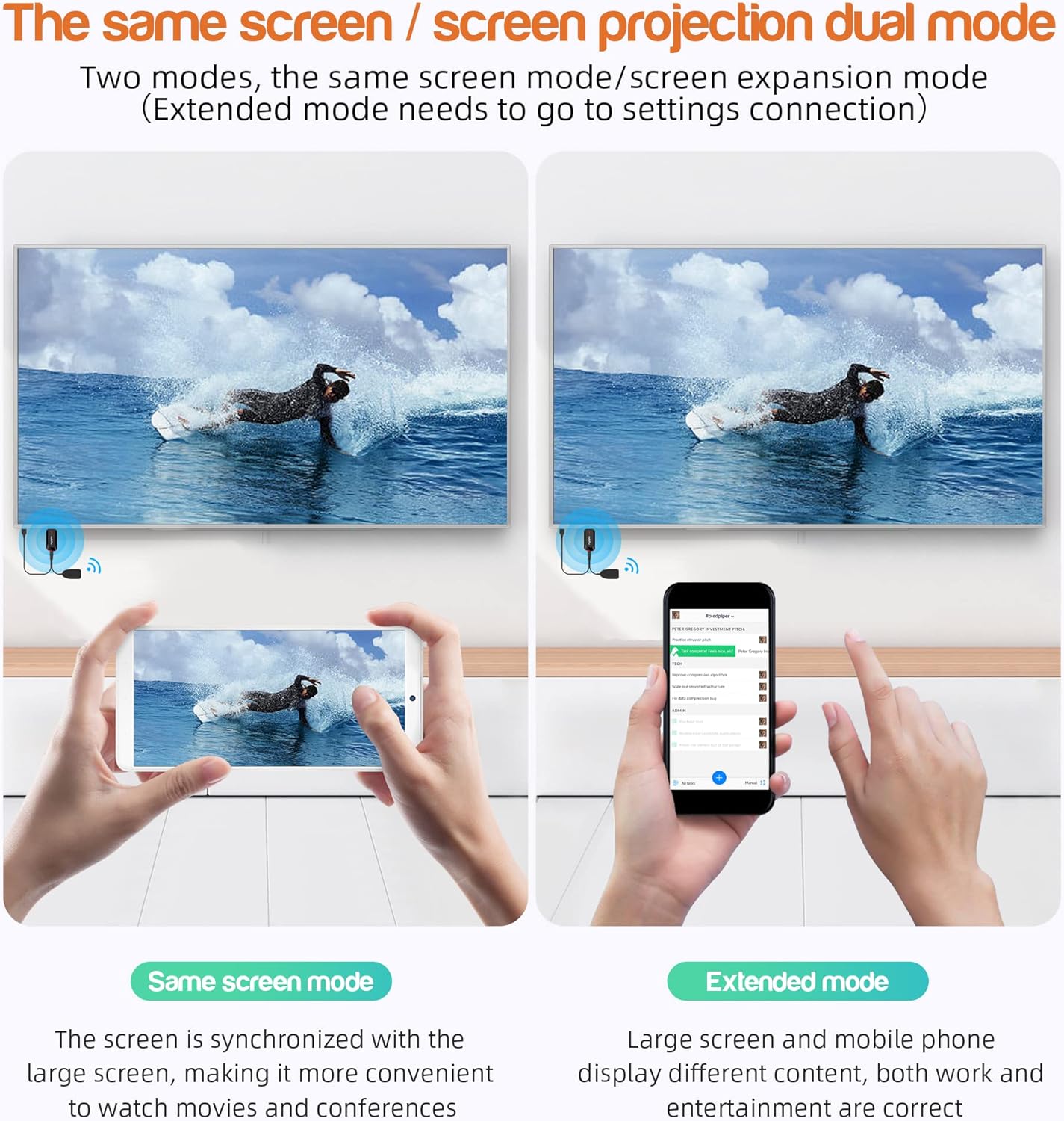 Fiyapoo Miracast Dongle 4K 5G HDMI Wireless - immagine 6