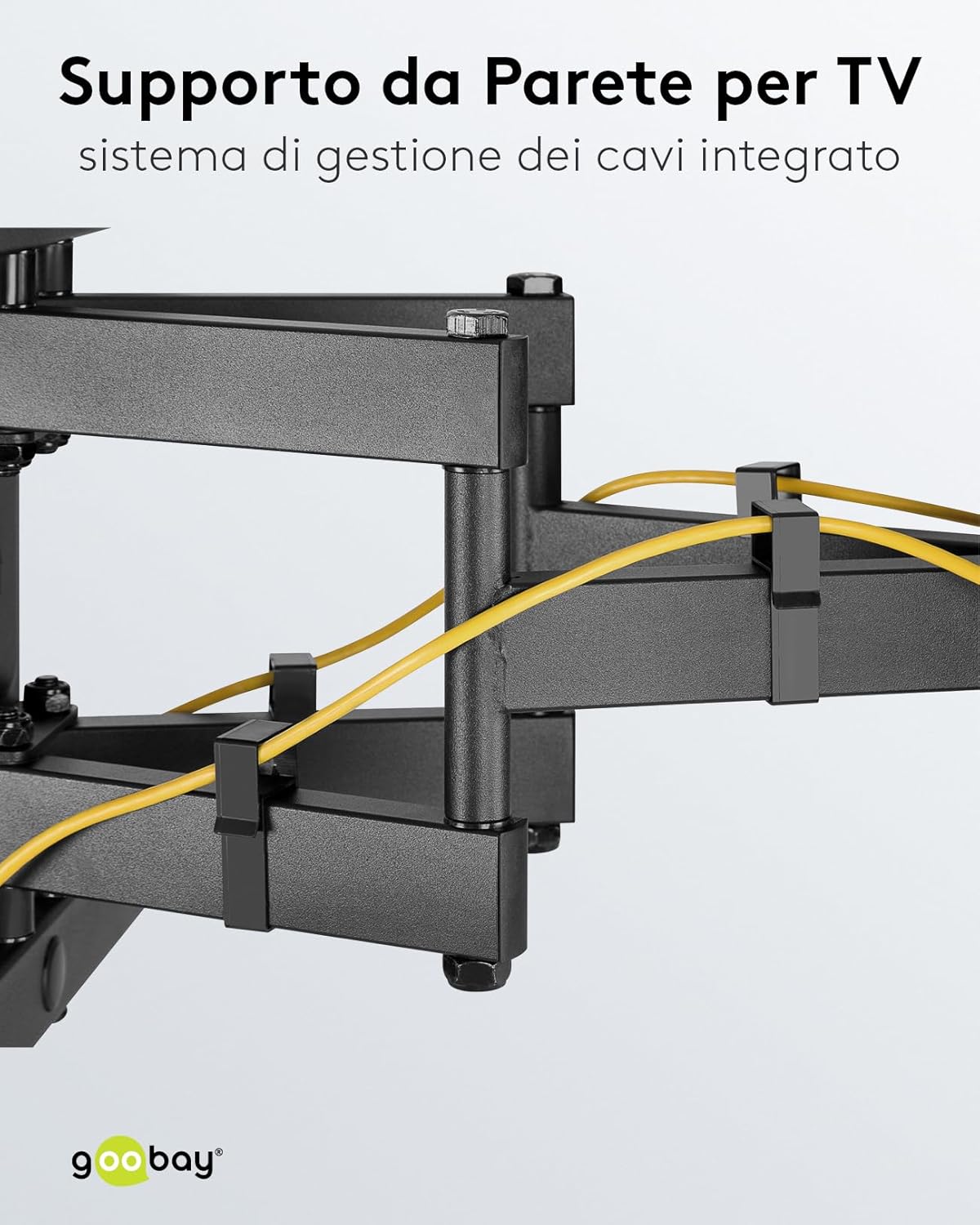 Goobay 49932 - Supporto TV da Parete Pro FULLMOTION (L), Nero - immagine 5