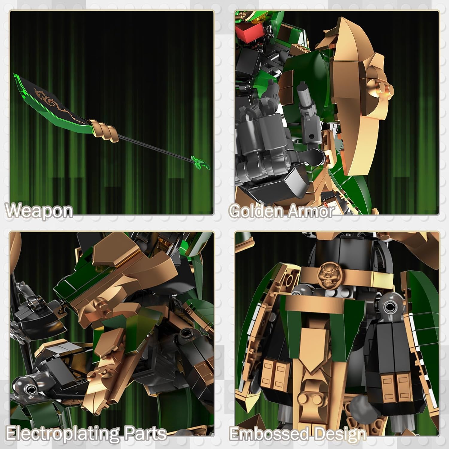 JMBricklayer Mecha 70125 - Kit Robot Warrior Hero 744 pezzi - immagine 4