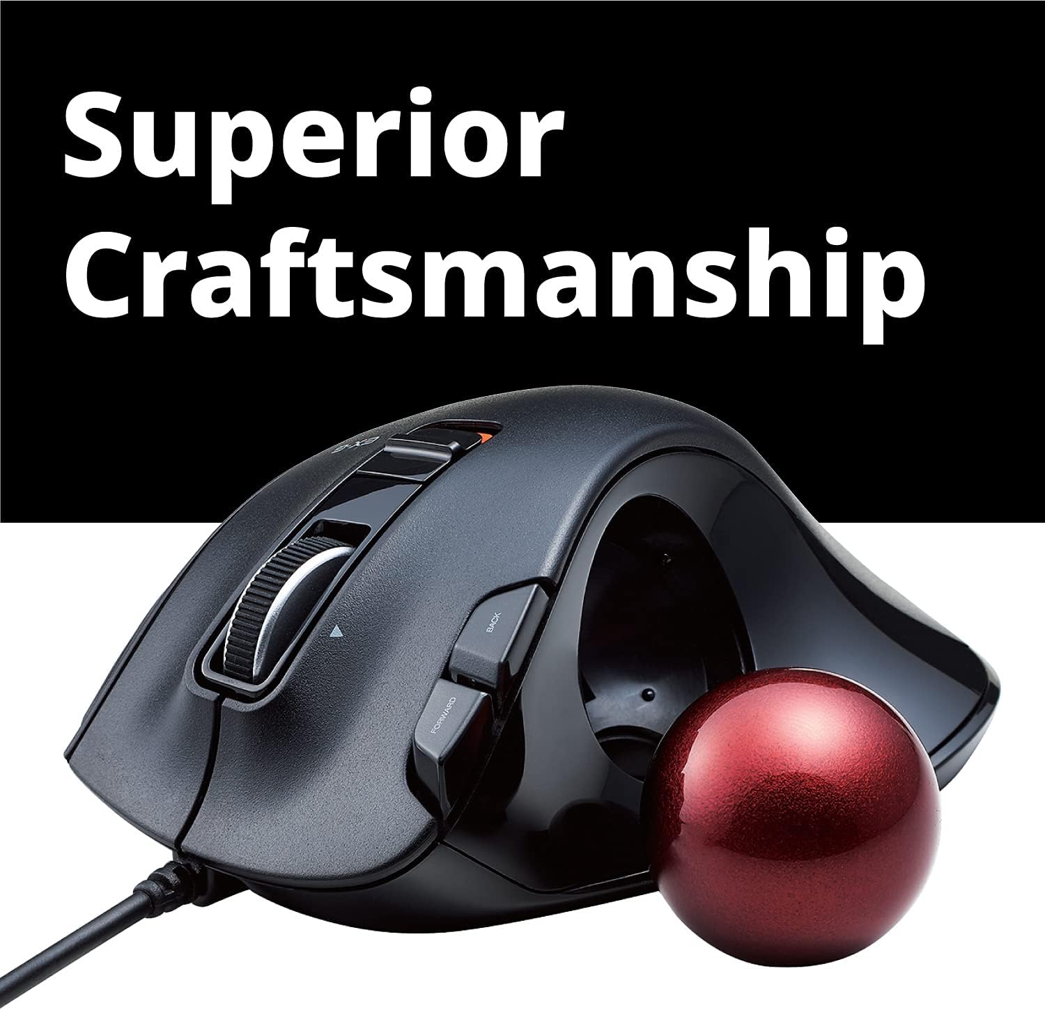 Elecom EX-G - Mouse Trackball Cablato Ergonomico - immagine 3