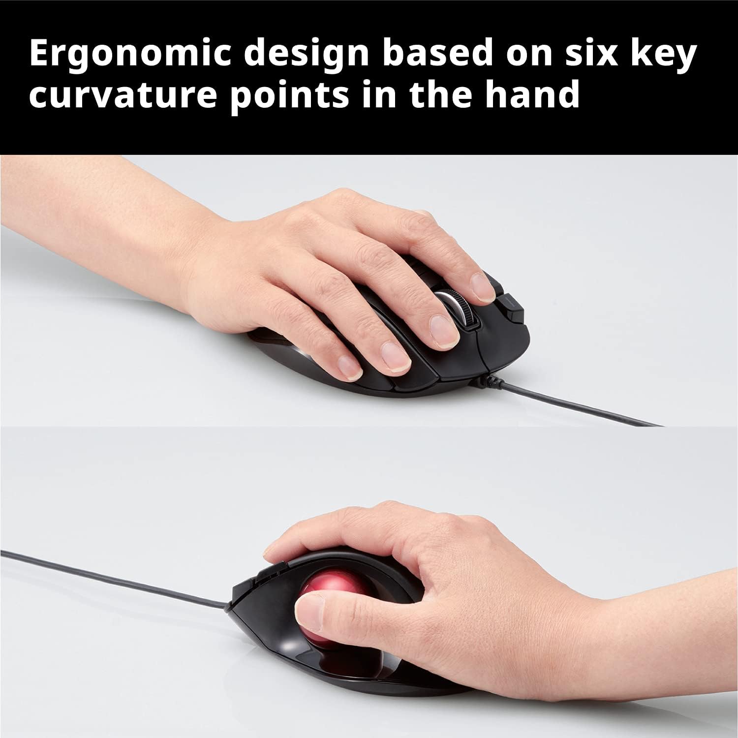 Elecom EX-G - Mouse Trackball Cablato Ergonomico - immagine 4