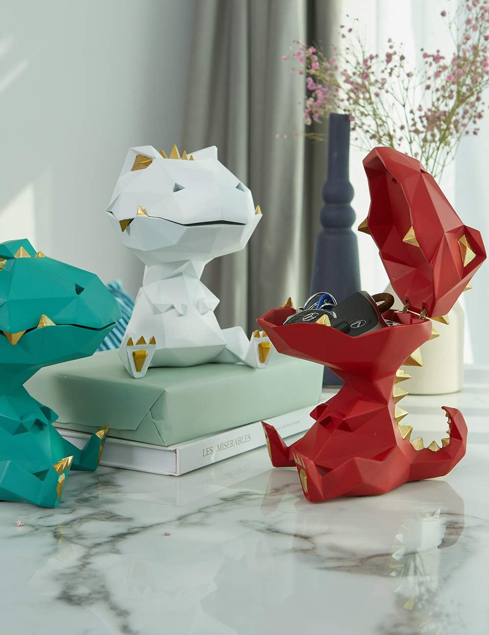 Amoy-Art Piatto di Caramelle Dinosauro Statuetta 18cm - immagine 10