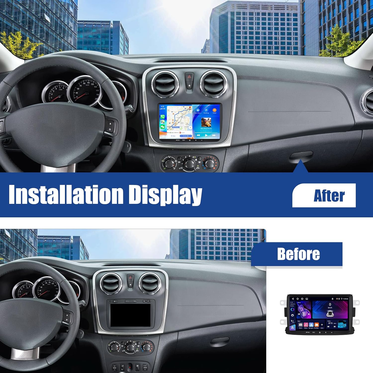 Sixwin Autoradio Android 13 con CarPlay/Android Auto 8 Pollici - immagine 2