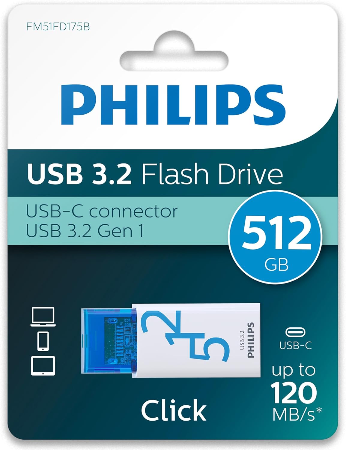 Philips Click Edition Unità Flash USB-C 512GB - immagine 2