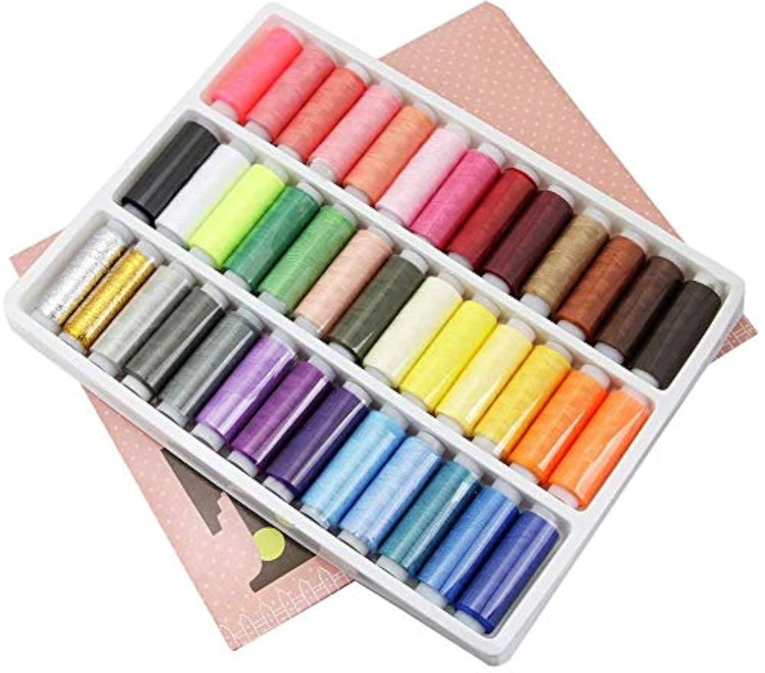 Filo da Cucito in Poliestere - 39 Colori Assortiti