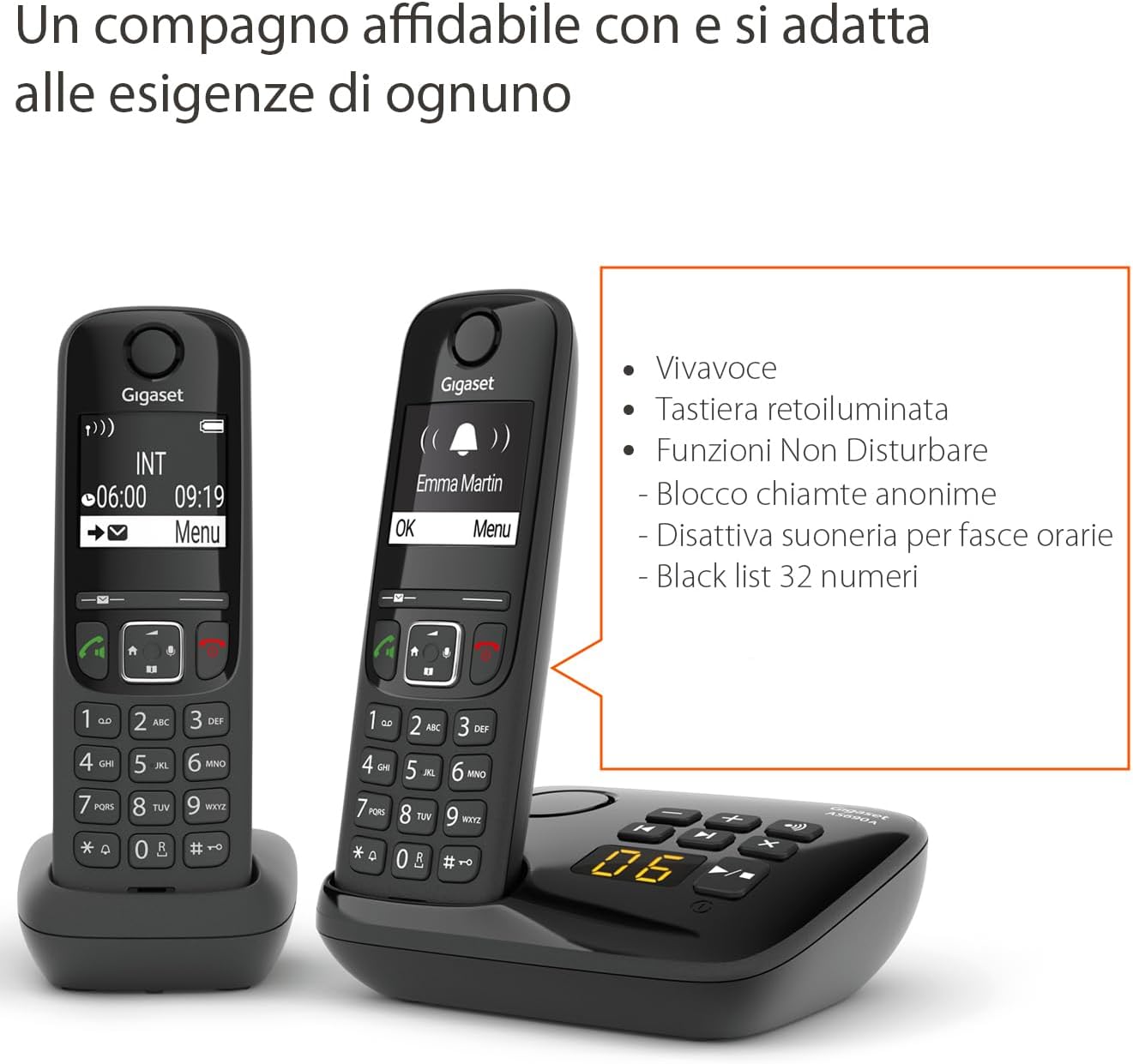 Gigaset AS690A Duo - Telefono Cordless con Segreteria - immagine 4