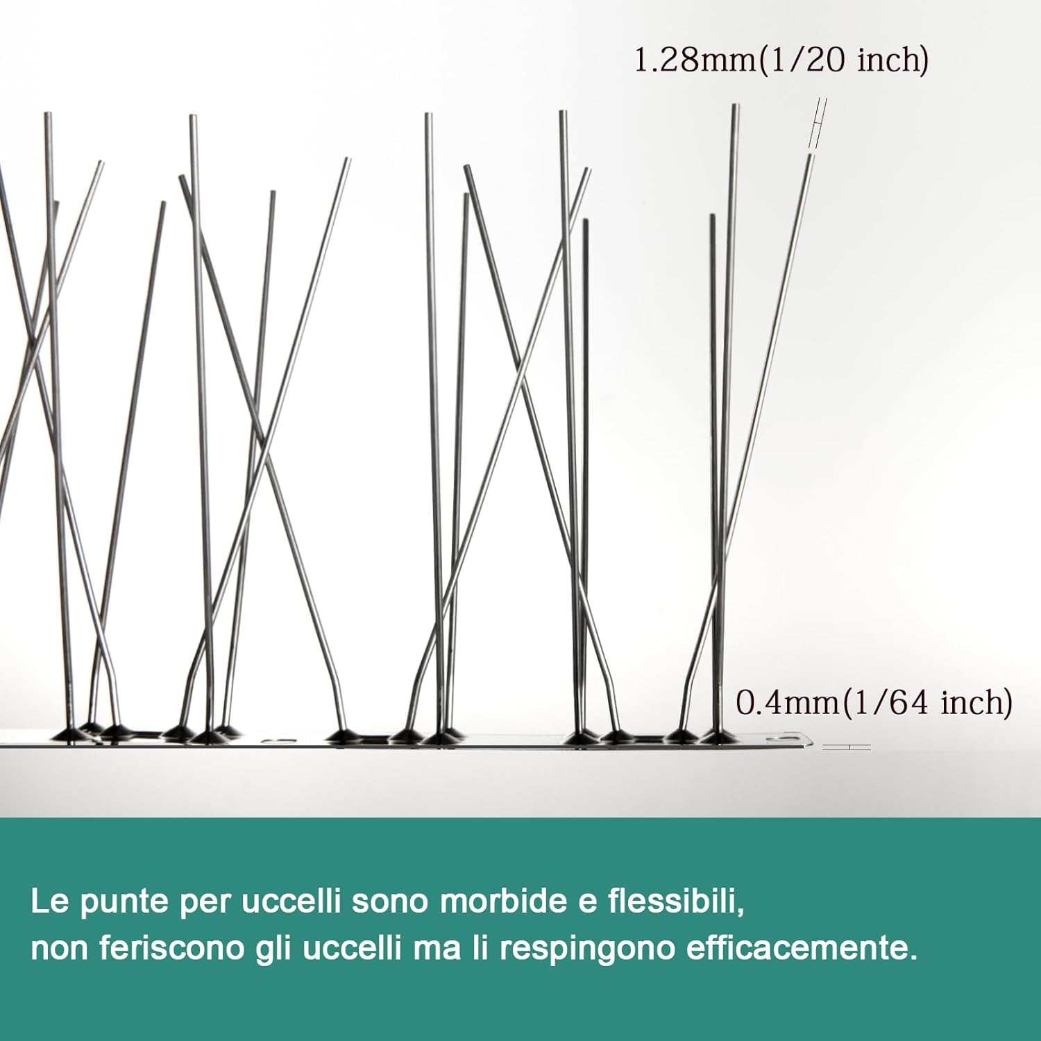 OFFO Dissuasori Piccioni Adesivi 16,5m in Acciaio Inox - immagine 4