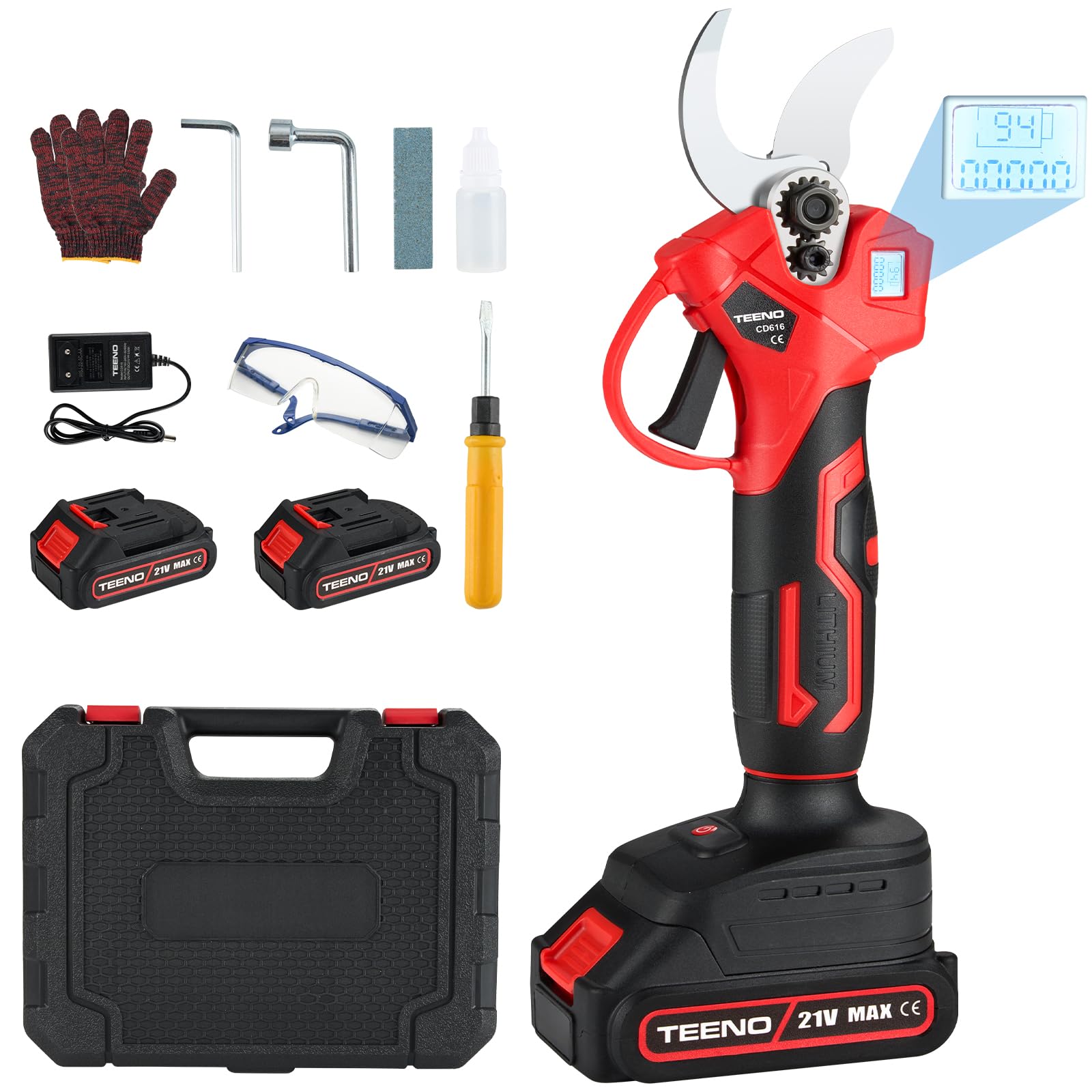 Teeno Forbici Potatura a Batteria Brushless 30mm