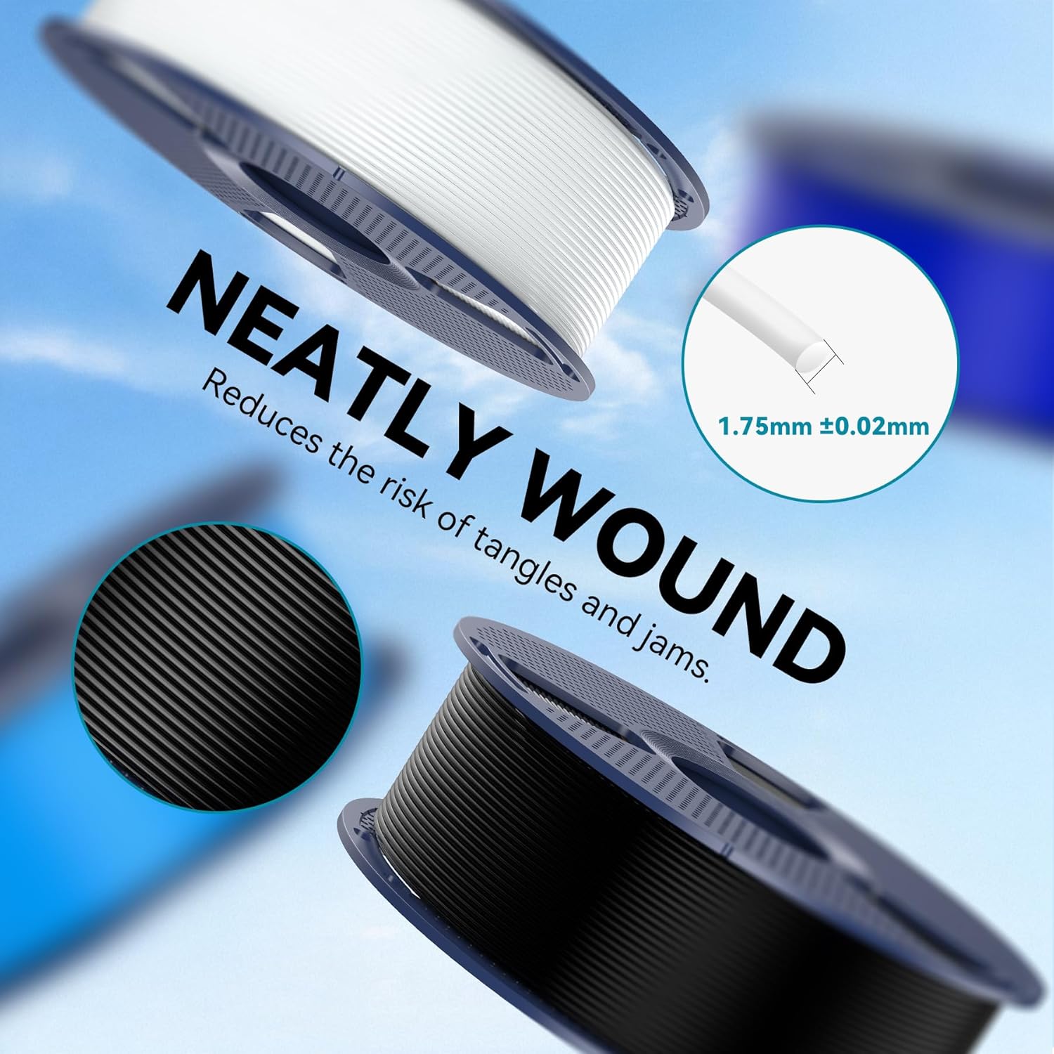 Sunlu 10KG Filamento PLA 1.75mm per Stampante 3D - immagine 5