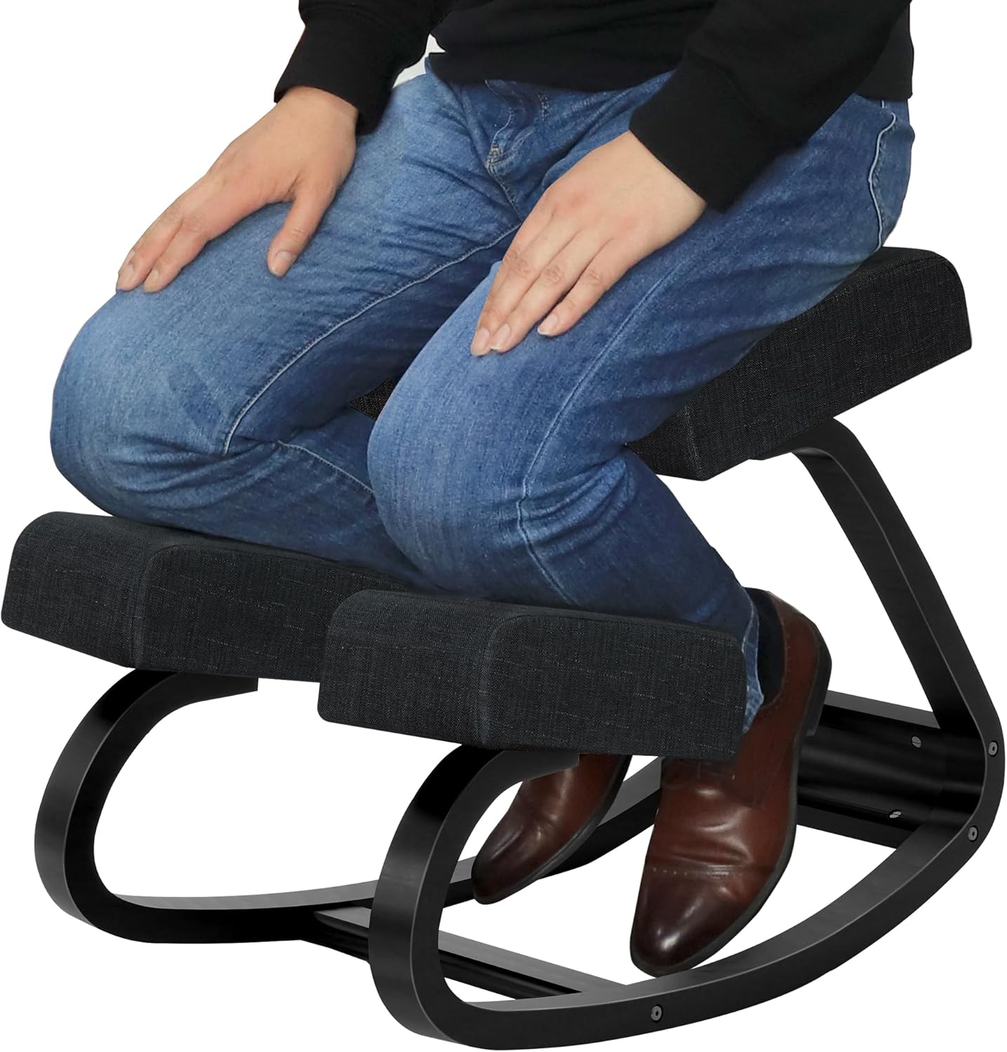 Sedia Ergonomica Inginocchiatoio in Legno a Dondolo - immagine 1