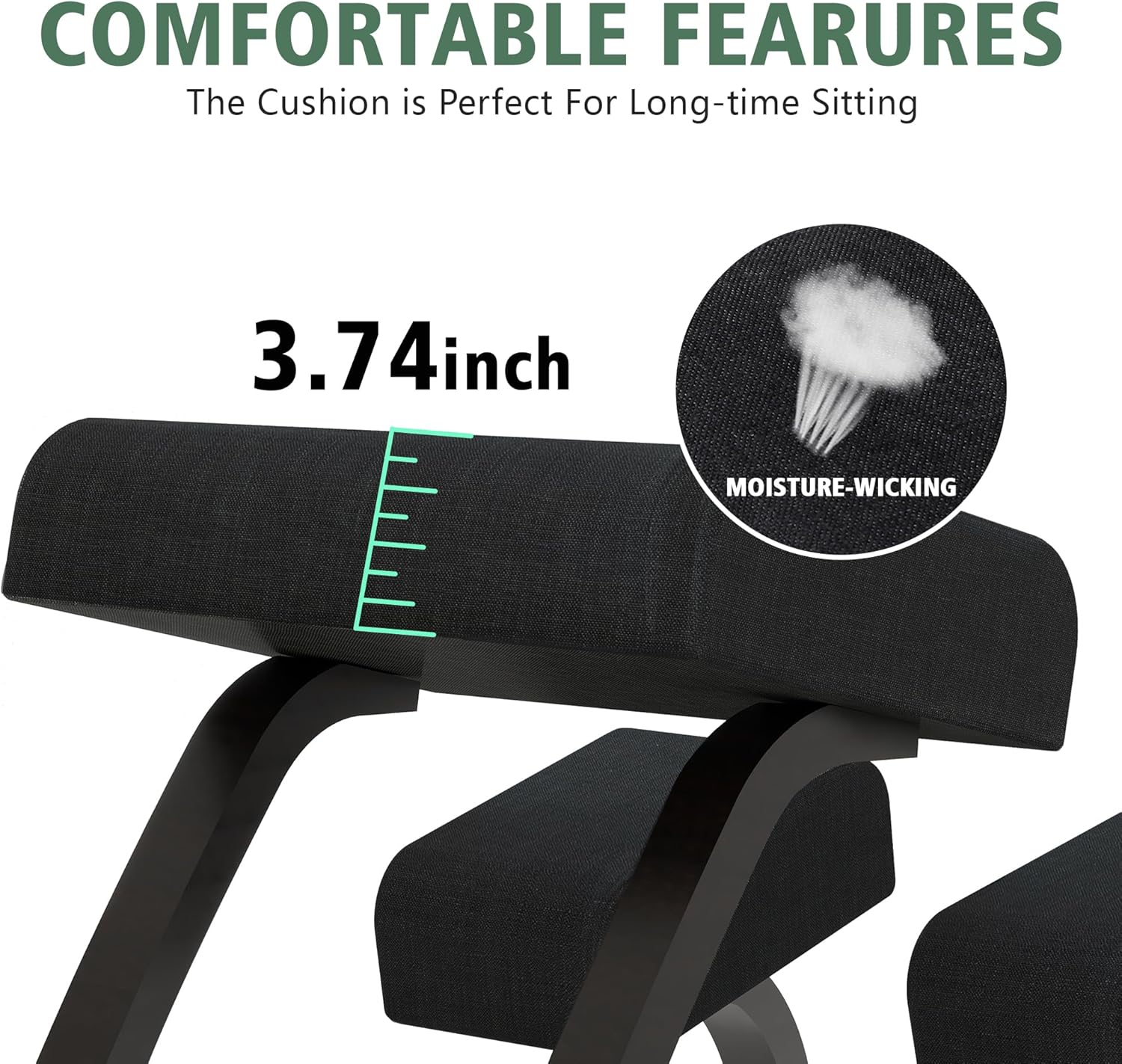 Sedia Ergonomica Inginocchiatoio in Legno a Dondolo - immagine 7