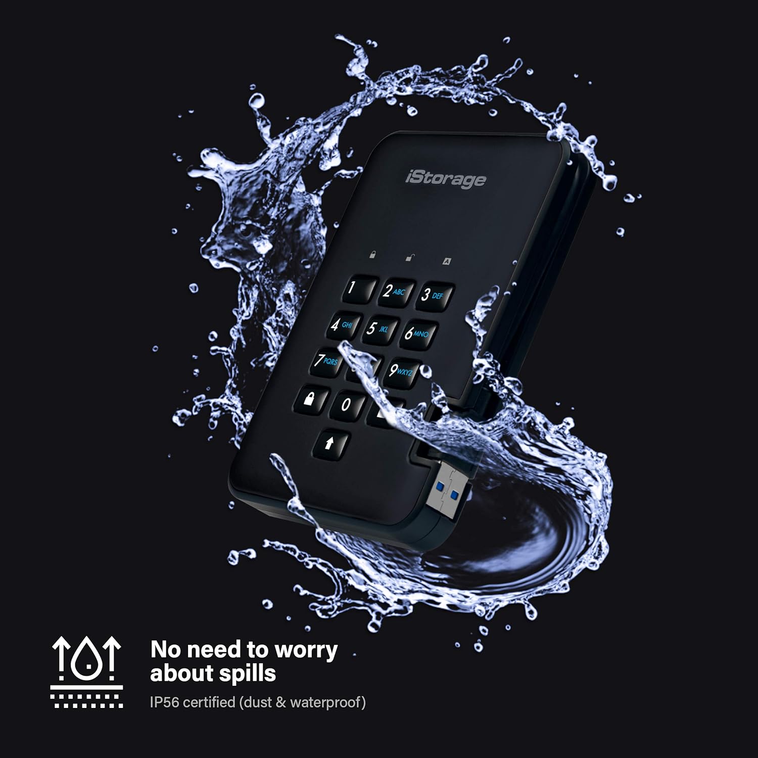 Istorage diskAshur2 HDD 500GB Nero - Disco Portatile Sicuro - immagine 5