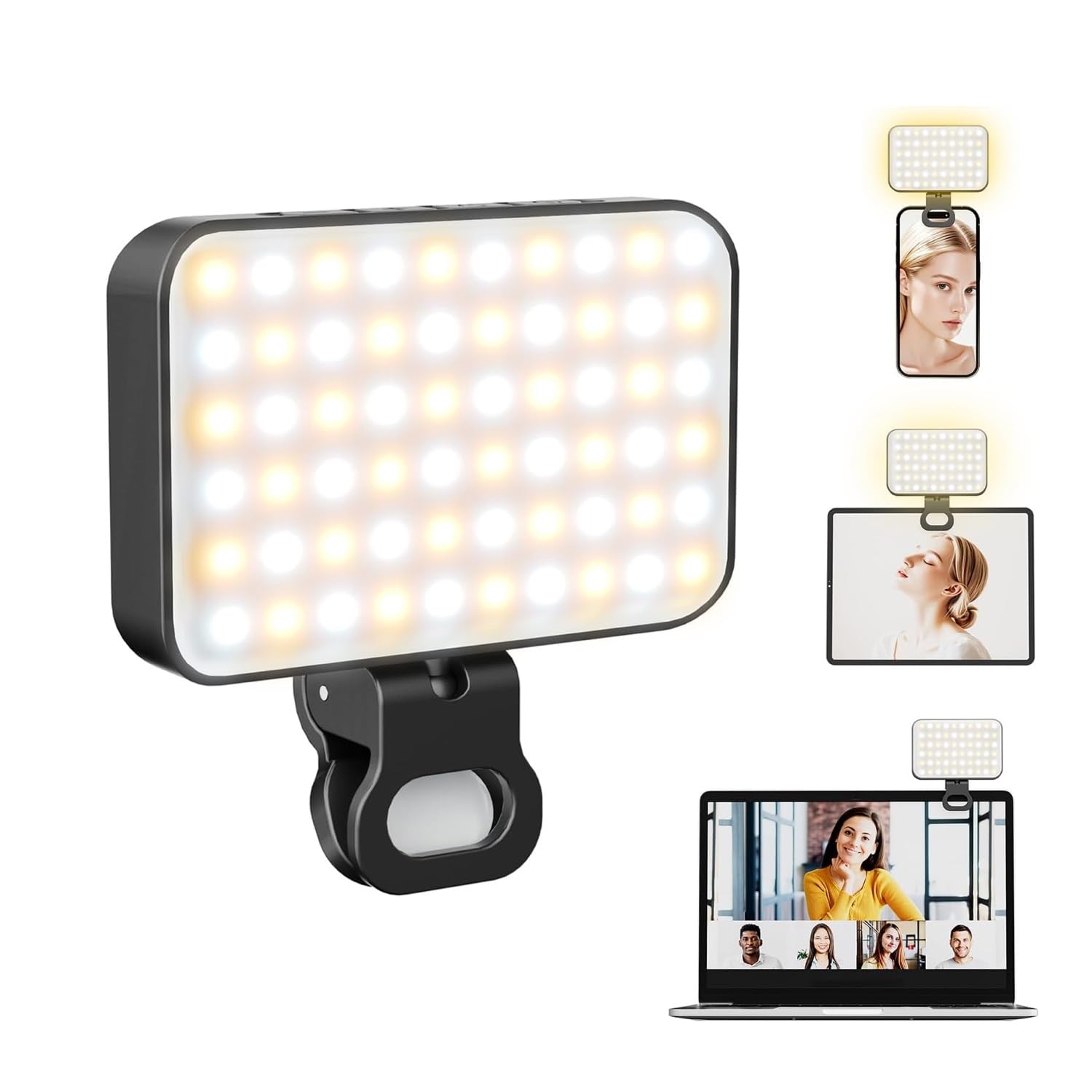 Luce Selfie per Telefono 3000-6500K, 2000mAh