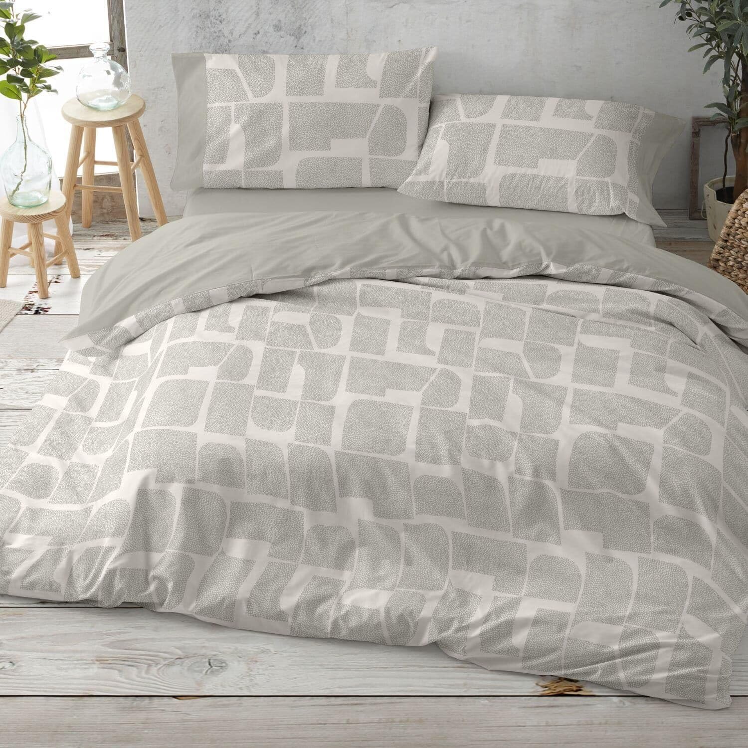 Burrito Blanco Copripiumini, Cotone, Alloro, Ancho de 200 - immagine 2