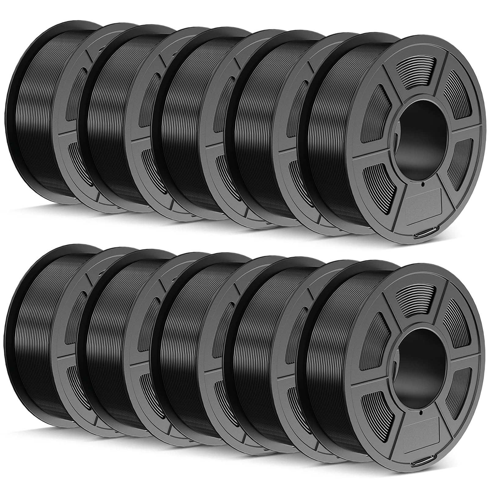 Tecbears Filamento PETG 1.75mm 10kg Bundle (10x Nero)