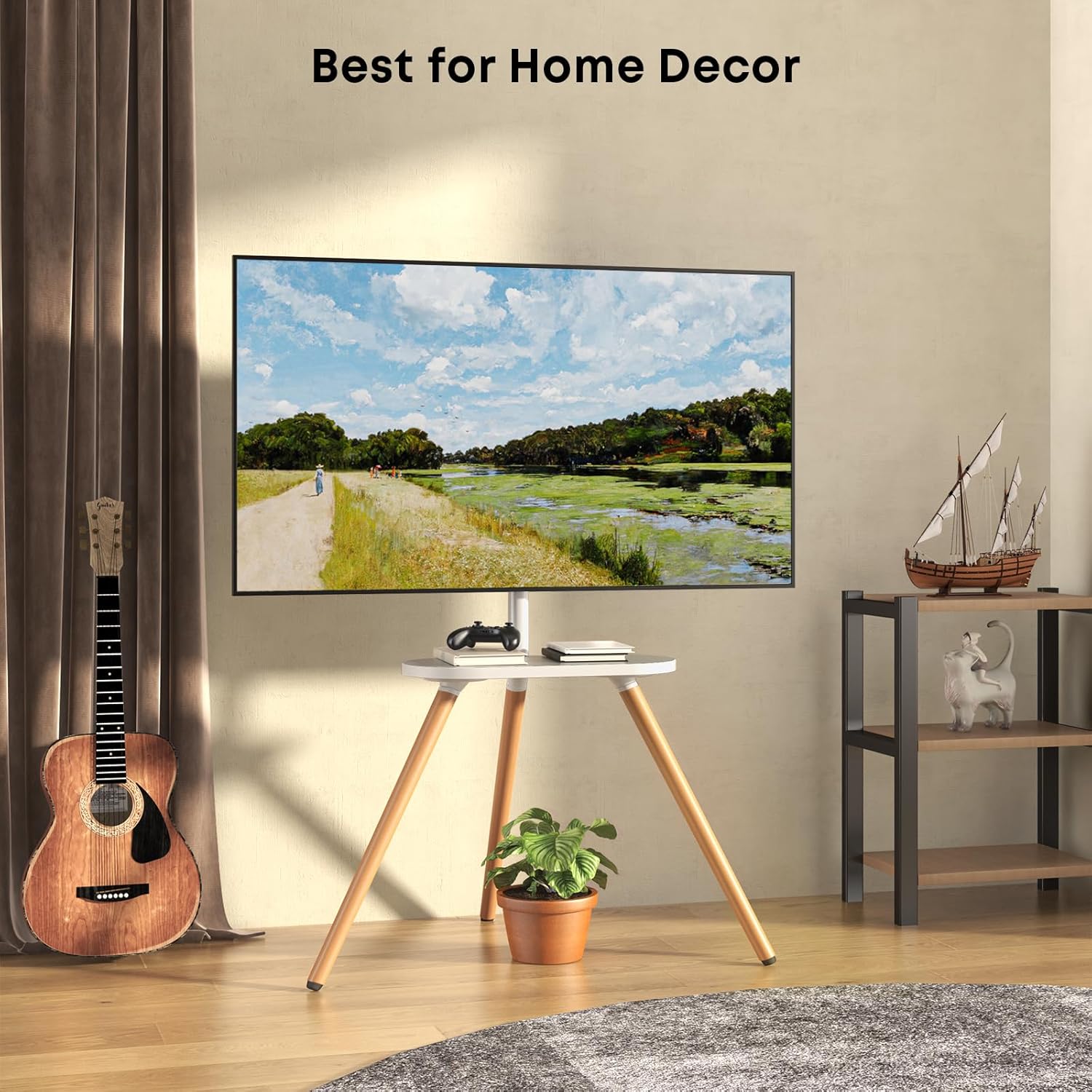 Putorsen Tripod Supporto TV Universale 43"-65", Bianco - immagine 2