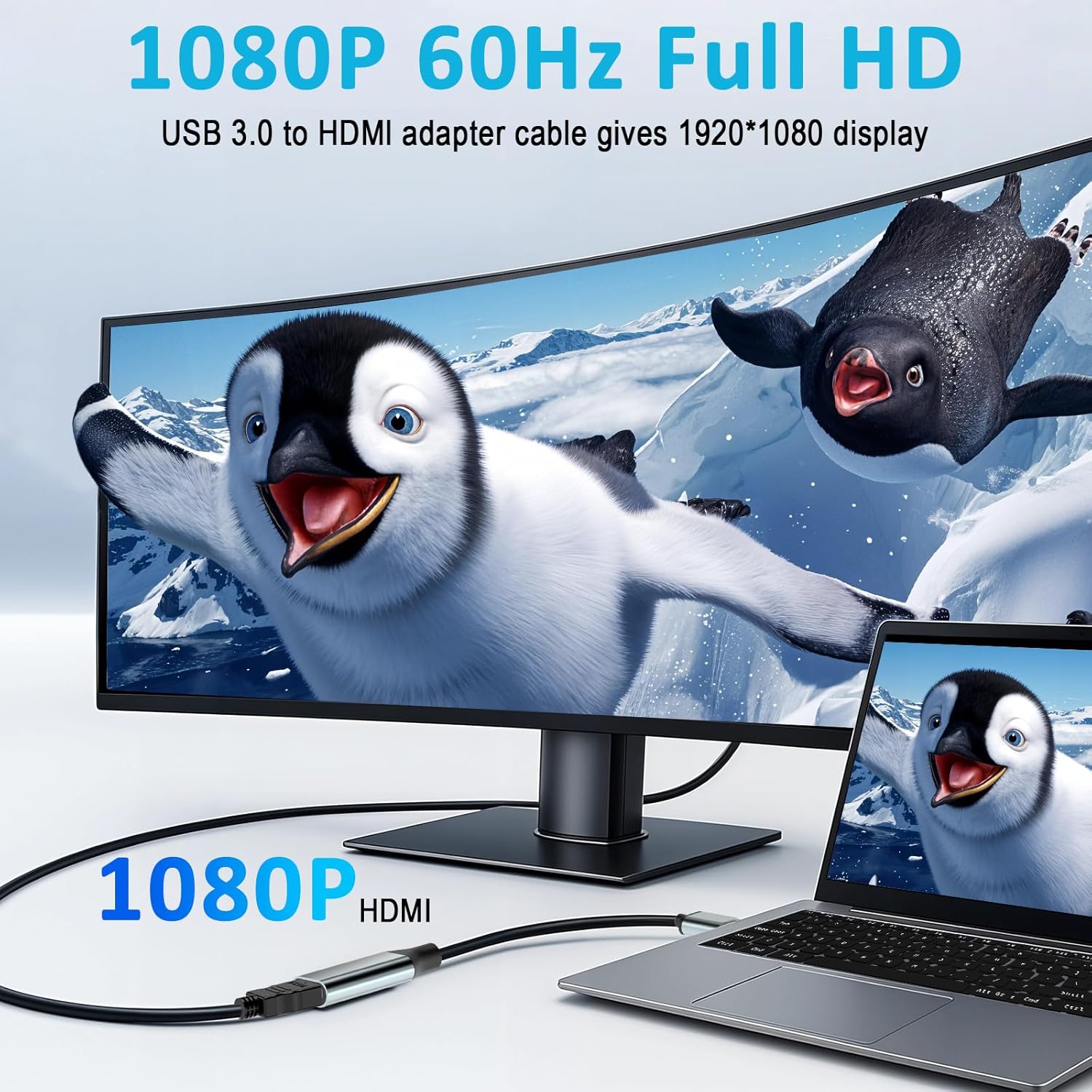 Adattatore USB a HDMI 1080P per Monitor - immagine 3
