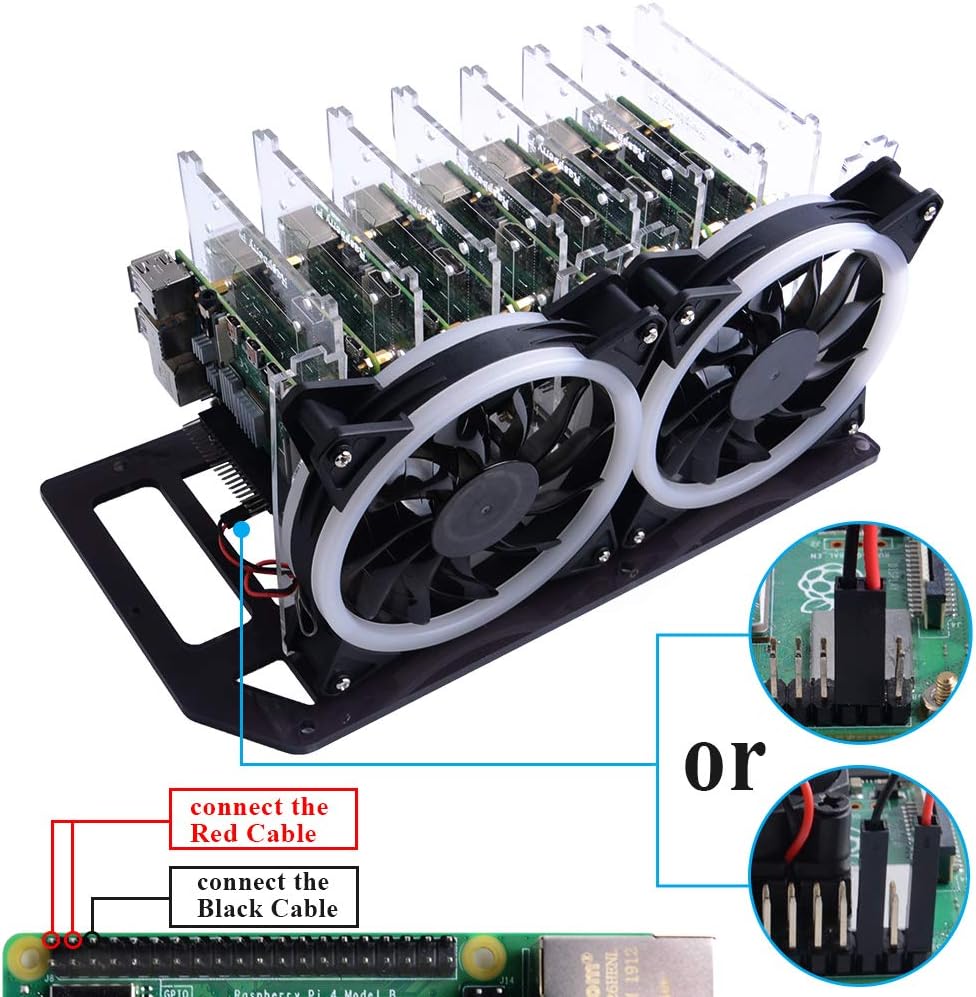 Geeekpi Raspberry Pi Cluster Custodia 8 Strati - immagine 4