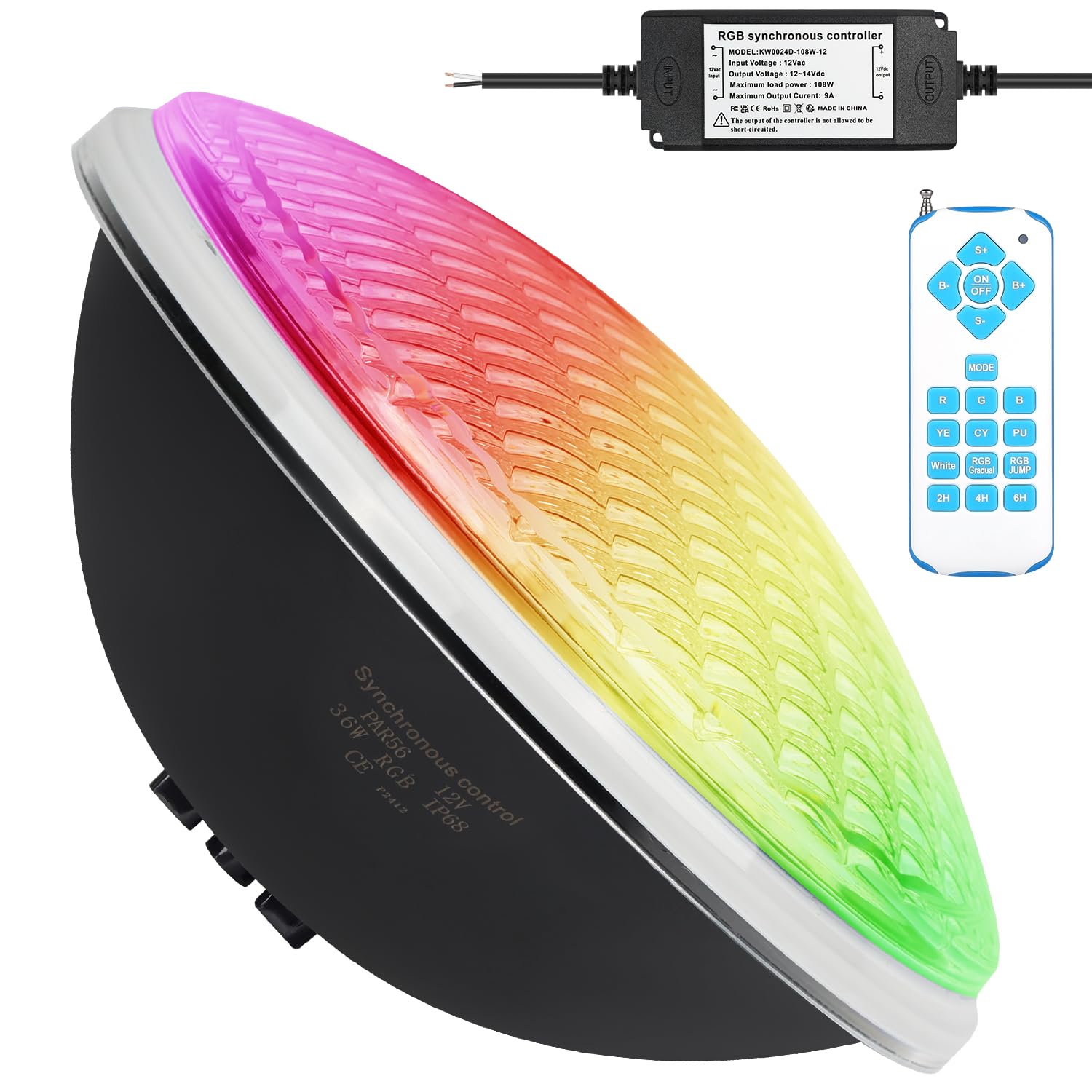 Kwode Illuminazione LED per Piscina PAR56 12V RGB